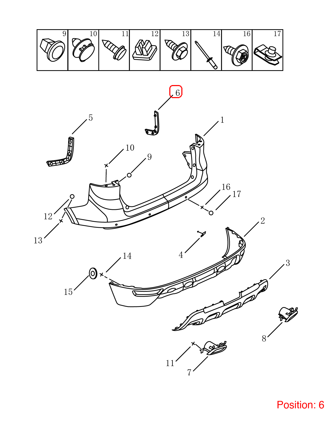 GEELY Bumper Cover Bracket OEM 6044032400 FOR Emgrand 6044032400-GEELY_OEM