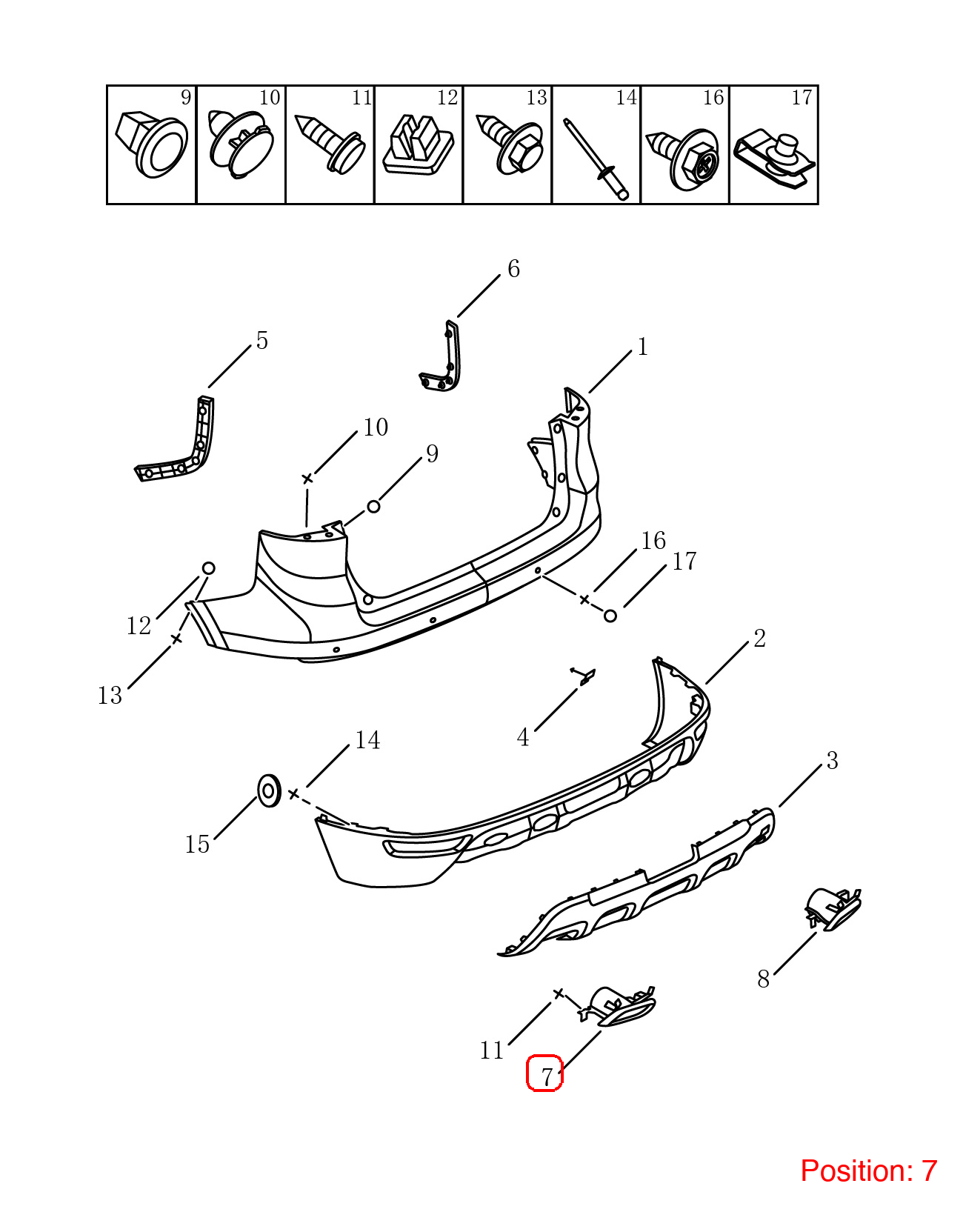 GEELY Rear exhaust pipe cover OEM 6044041800 FOR Emgrand 6044041800-GEELY_OEM