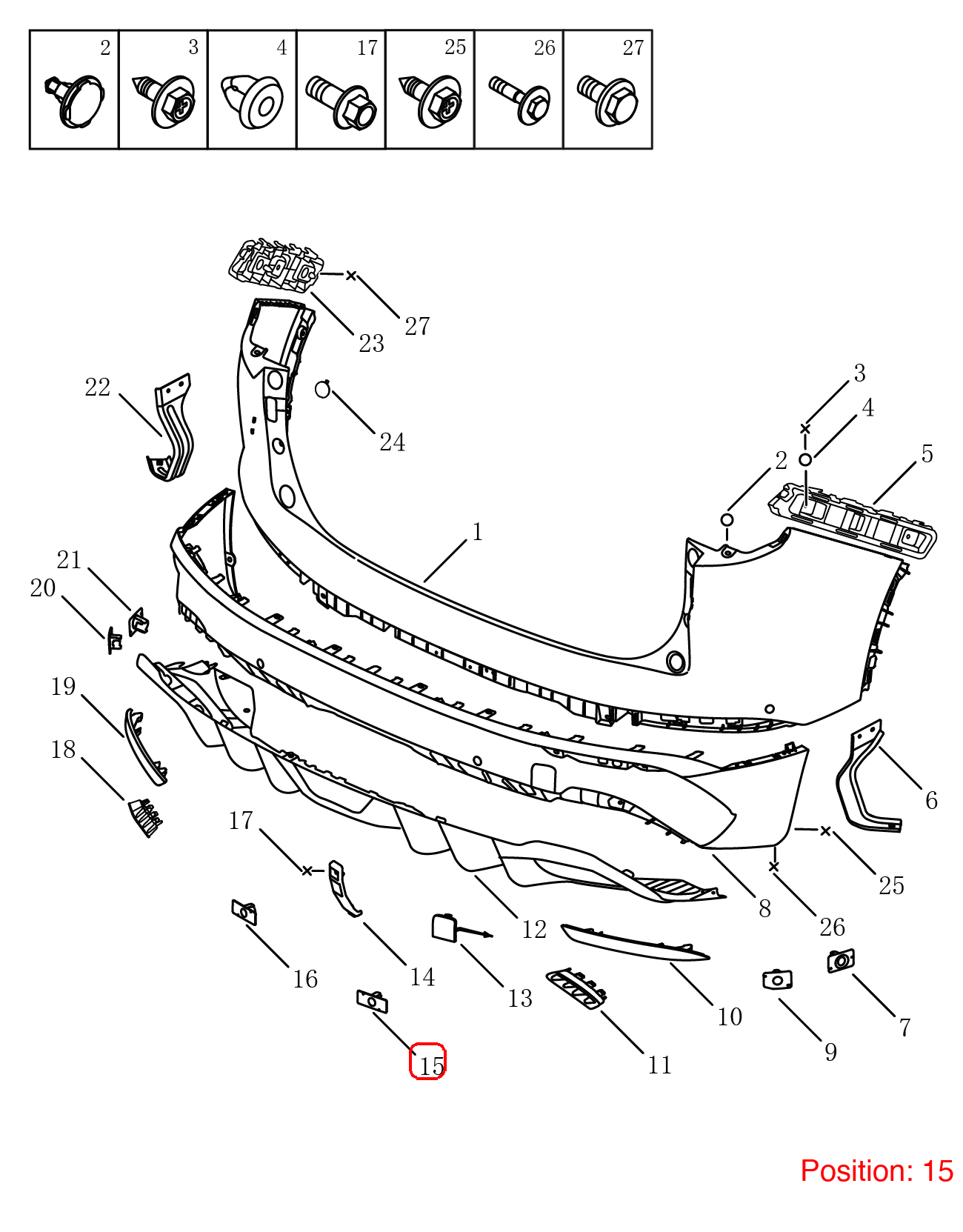 GEELY Reverse radar bracket OEM 6044056700 FOR Coolray 6044056700-GEELY_OEM