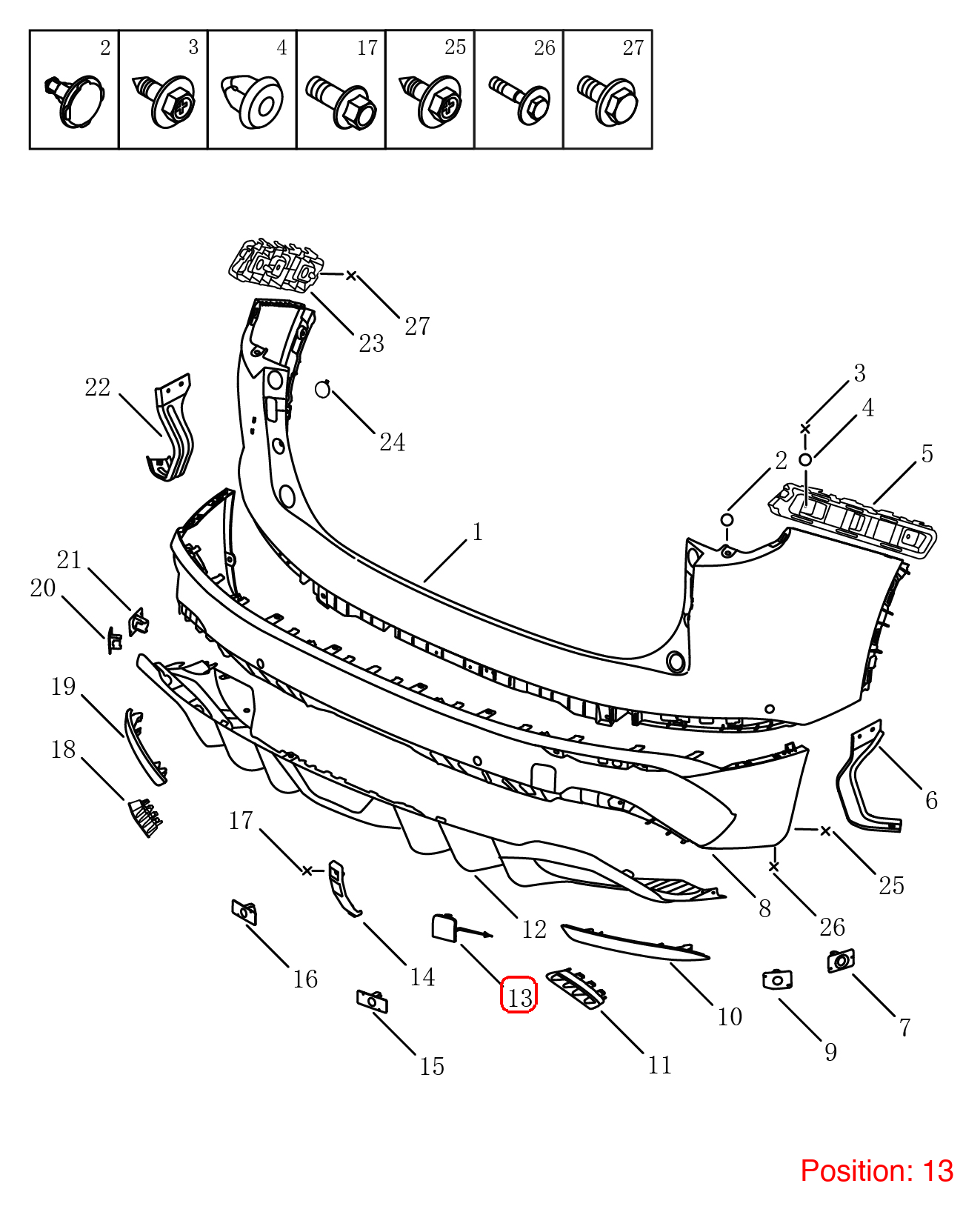 GEELY Towing Eye Cover OEM 6044058200 FOR Coolray 6044058200-GEELY_OEM