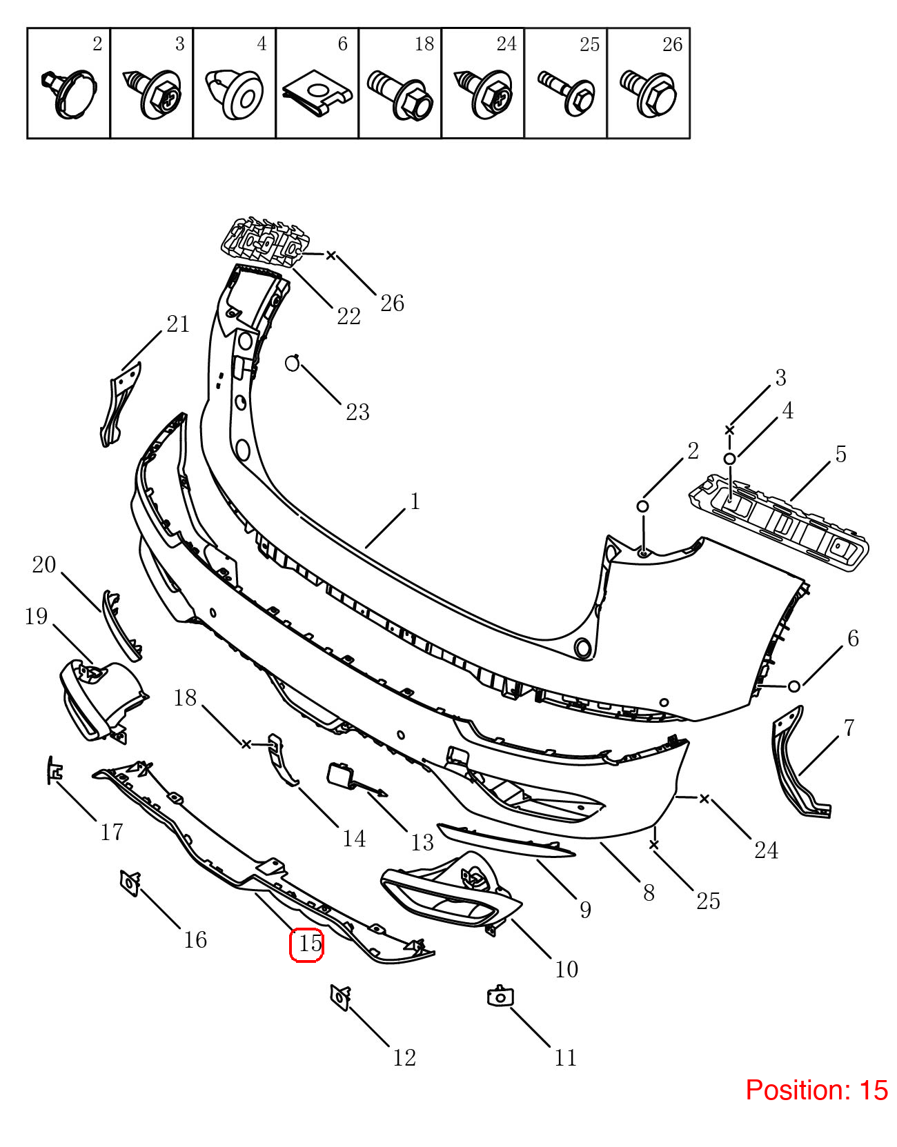 GEELY Bumper Diffuser OEM 6044059400 FOR Coolray 6044059400-GEELY_OEM