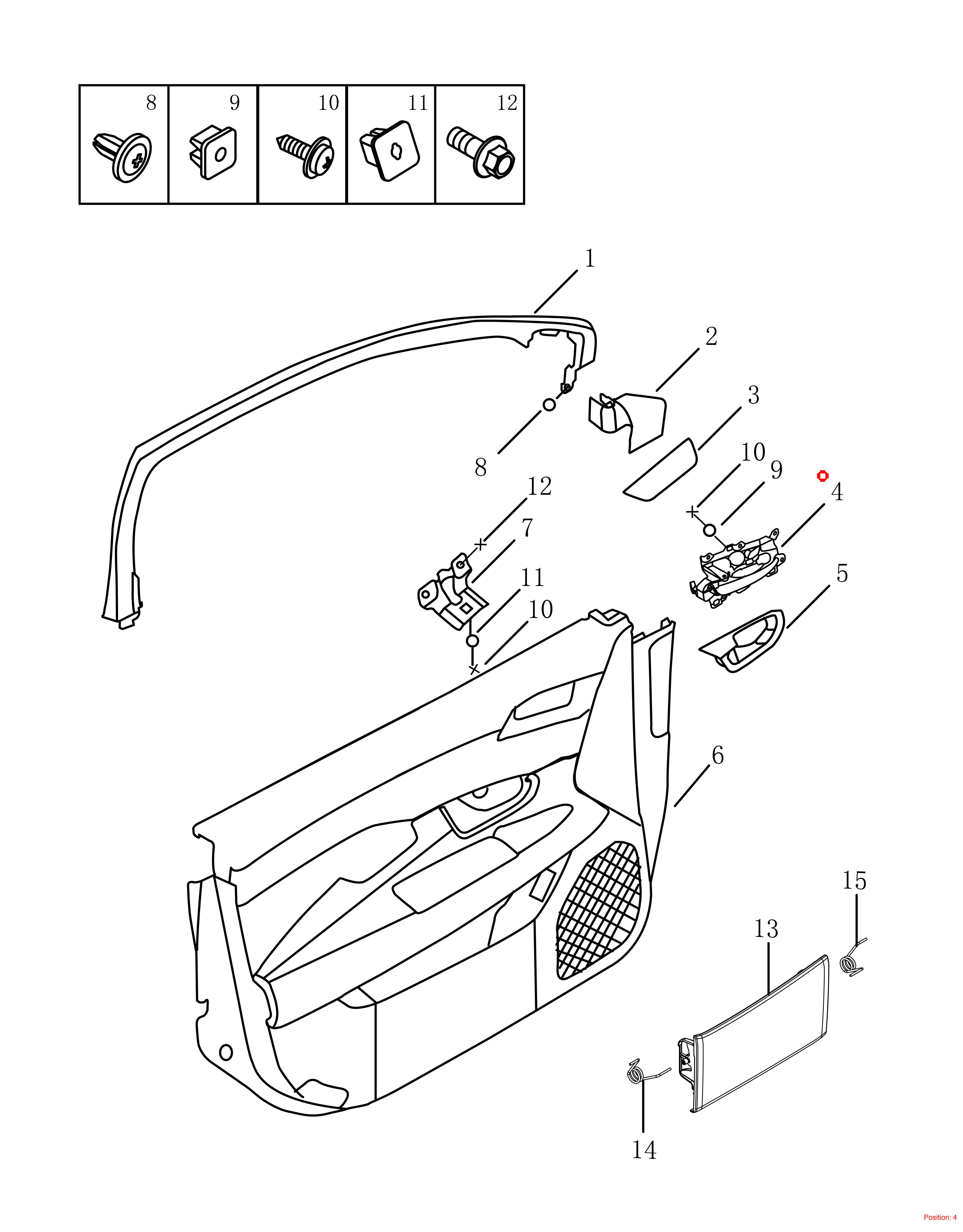 GEELY Door handle OEM 6047005600887 FOR Emgrand 6047005600887-GEELY_OEM