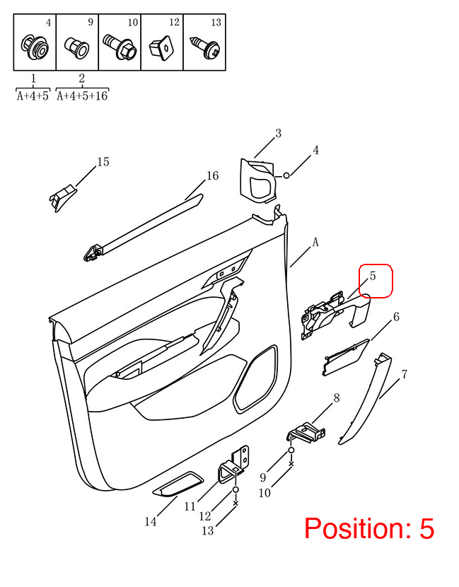 GEELY Door handle OEM 6047085700896 FOR Coolray 6047085700896-GEELY_OEM