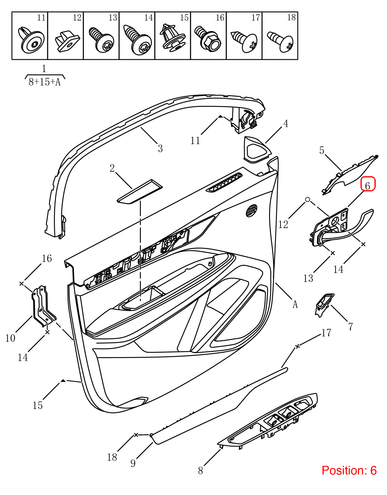 GEELY Door handle OEM 6047110000 FOR Tugella 6047110000-GEELY_OEM