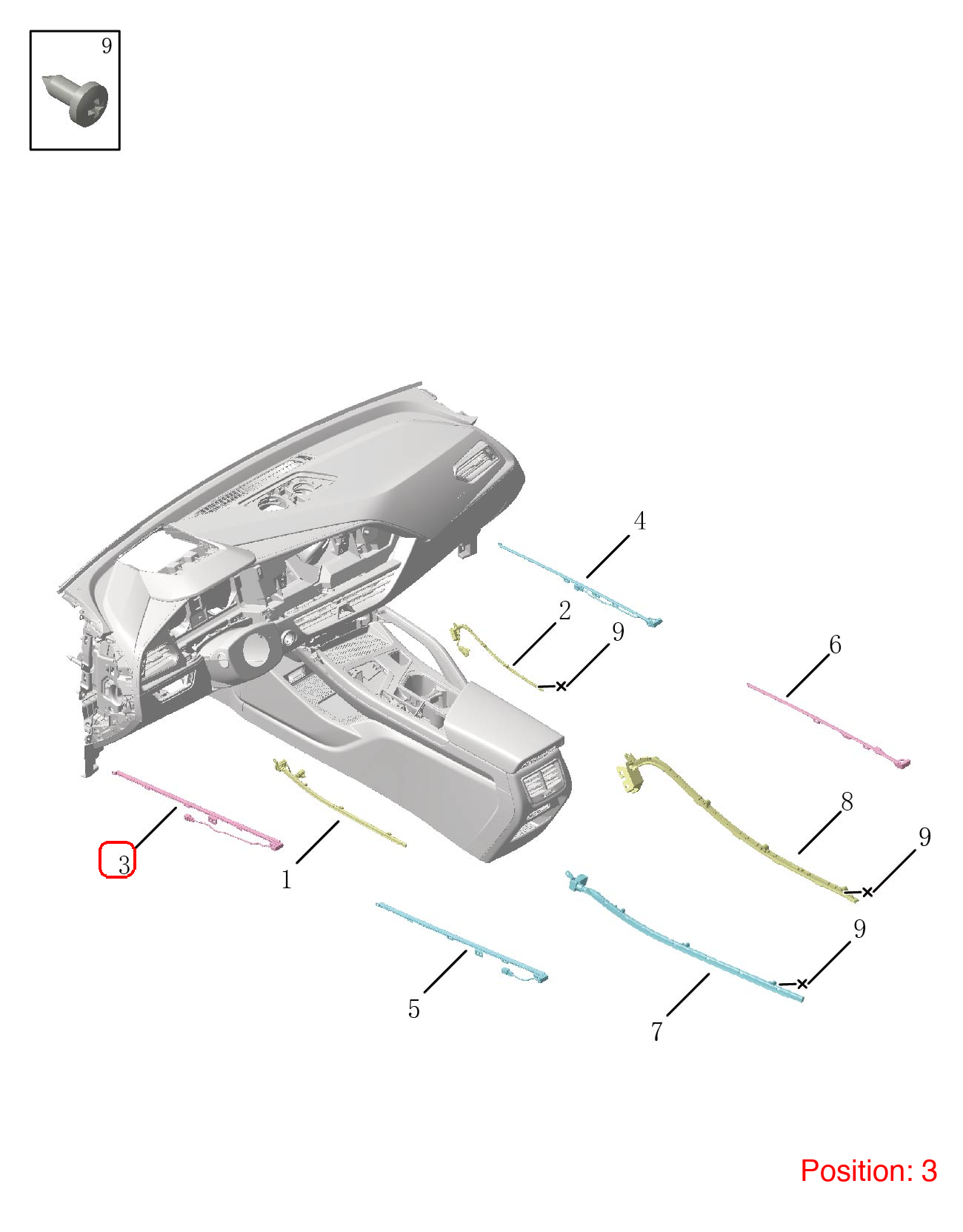 GEELY Ambient lighting OEM 6047619800 FOR Tugella 6047619800-GEELY_OEM