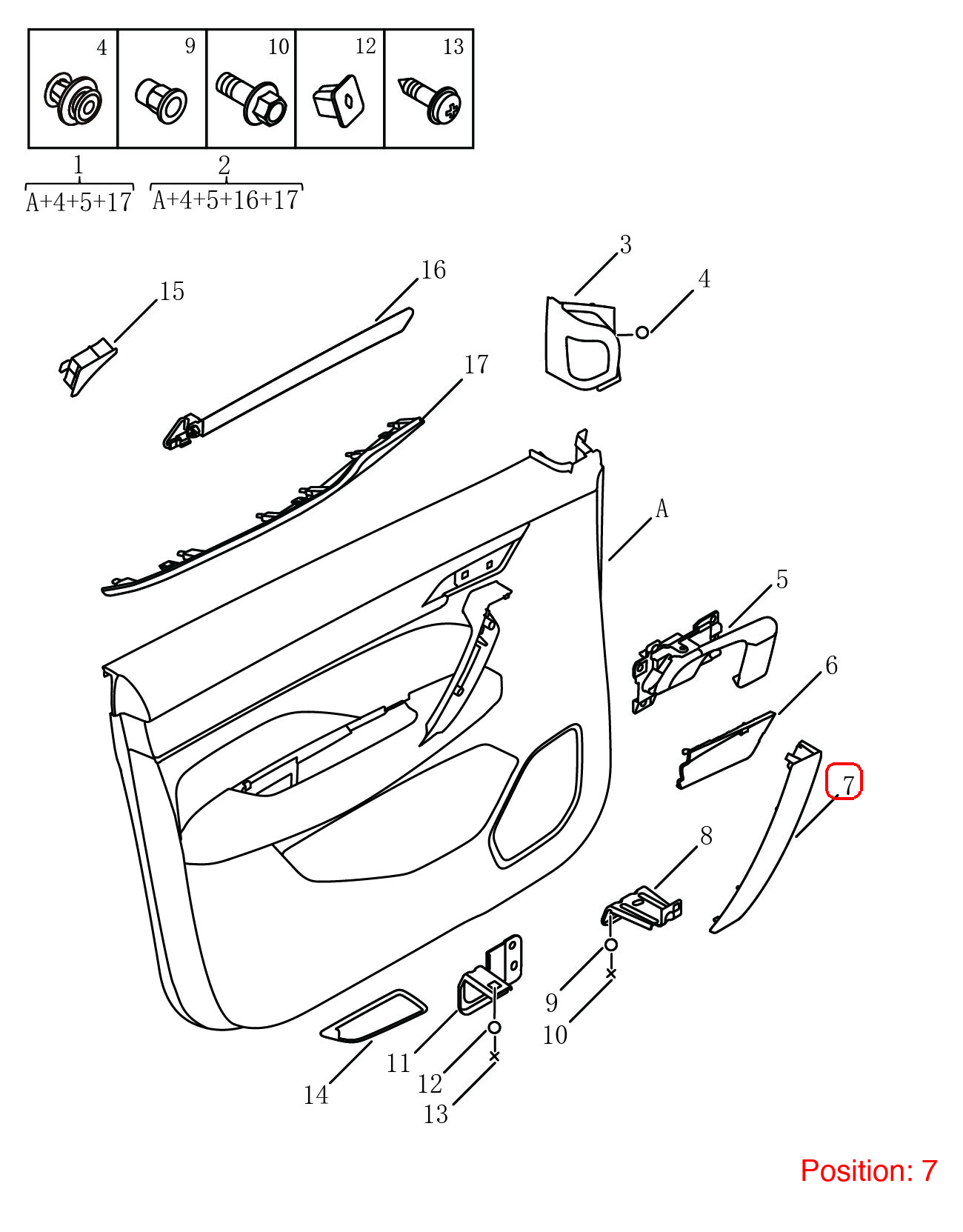 GEELY Door handle trim panel OEM 6047623000 FOR Coolray 6047623000-GEELY_OEM