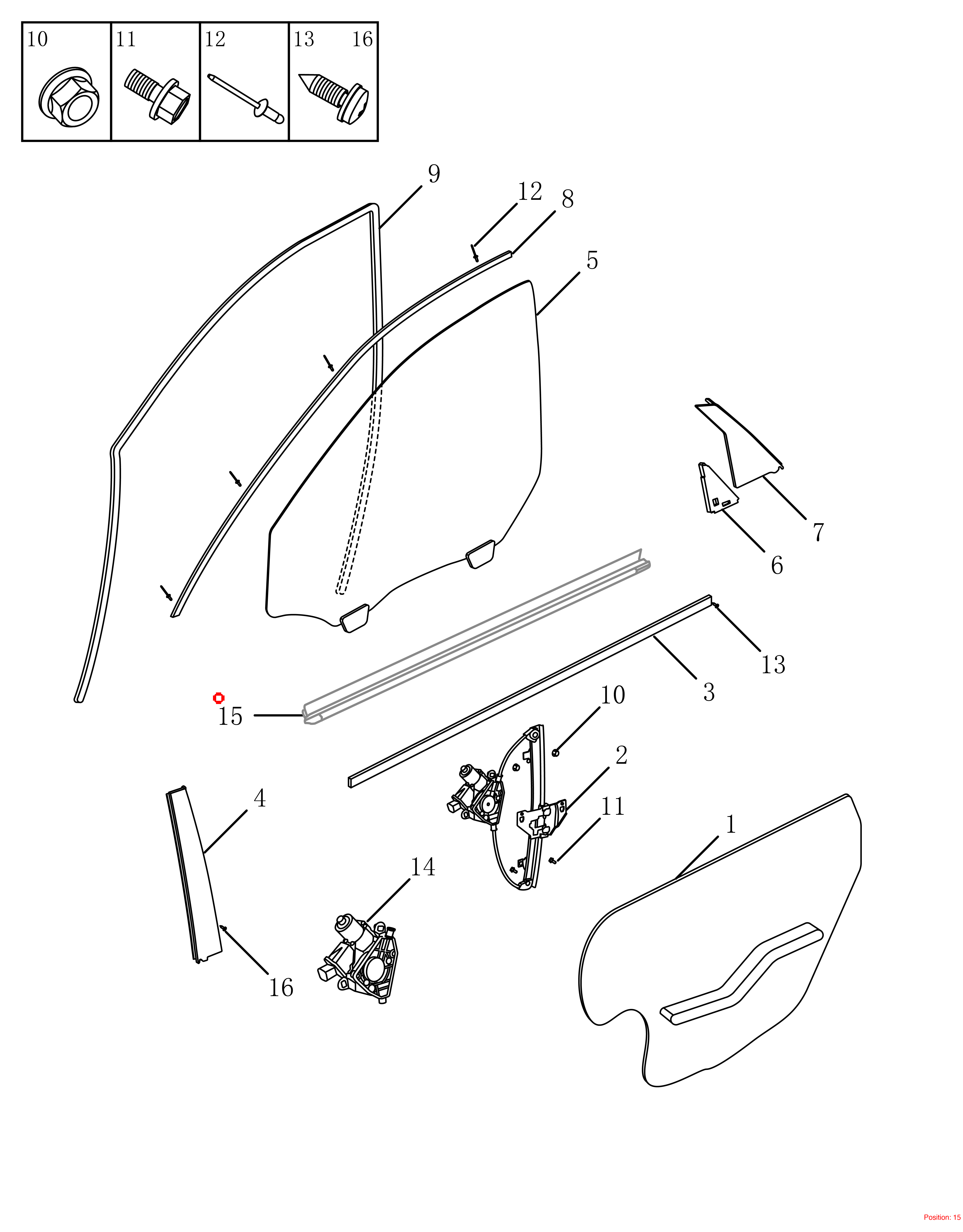 GEELY Door glass pressure strip OEM 6049003600 FOR Emgrand 6049003600-GEELY_OEM