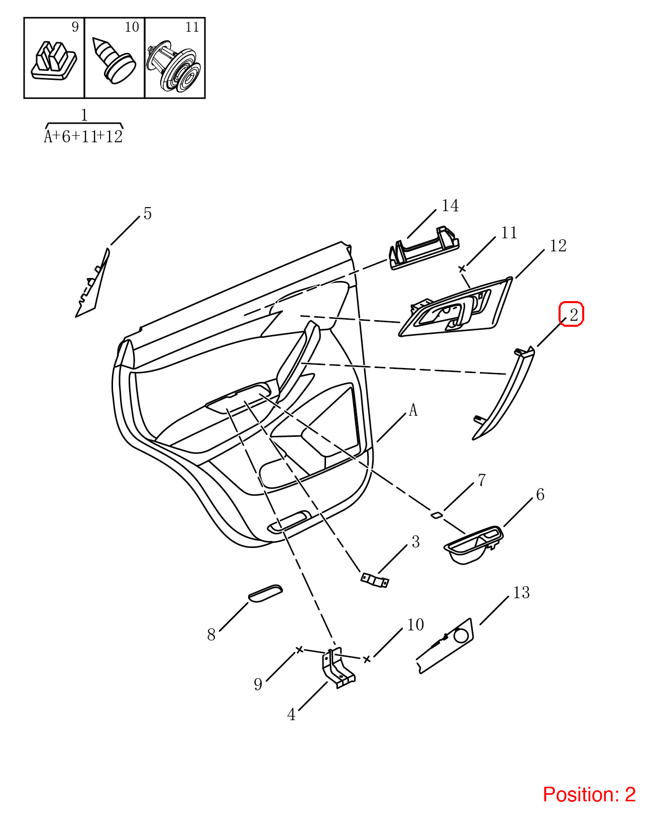 GEELY Door inner handle trim panel OEM 6049009300898 FOR Emgrand 6049009300898-GEELY_OEM