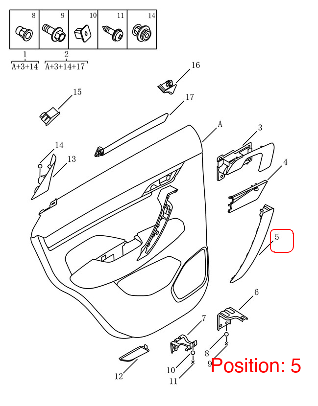 GEELY Door handle trim panel OEM 6049073600896 FOR Coolray 6049073600896-GEELY_OEM
