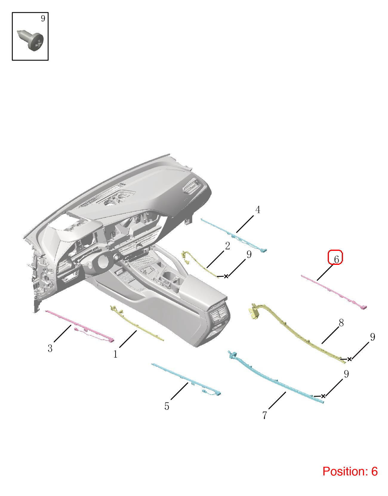 GEELY Ambient lighting OEM 6049605300 FOR Tugella 6049605300-GEELY_OEM