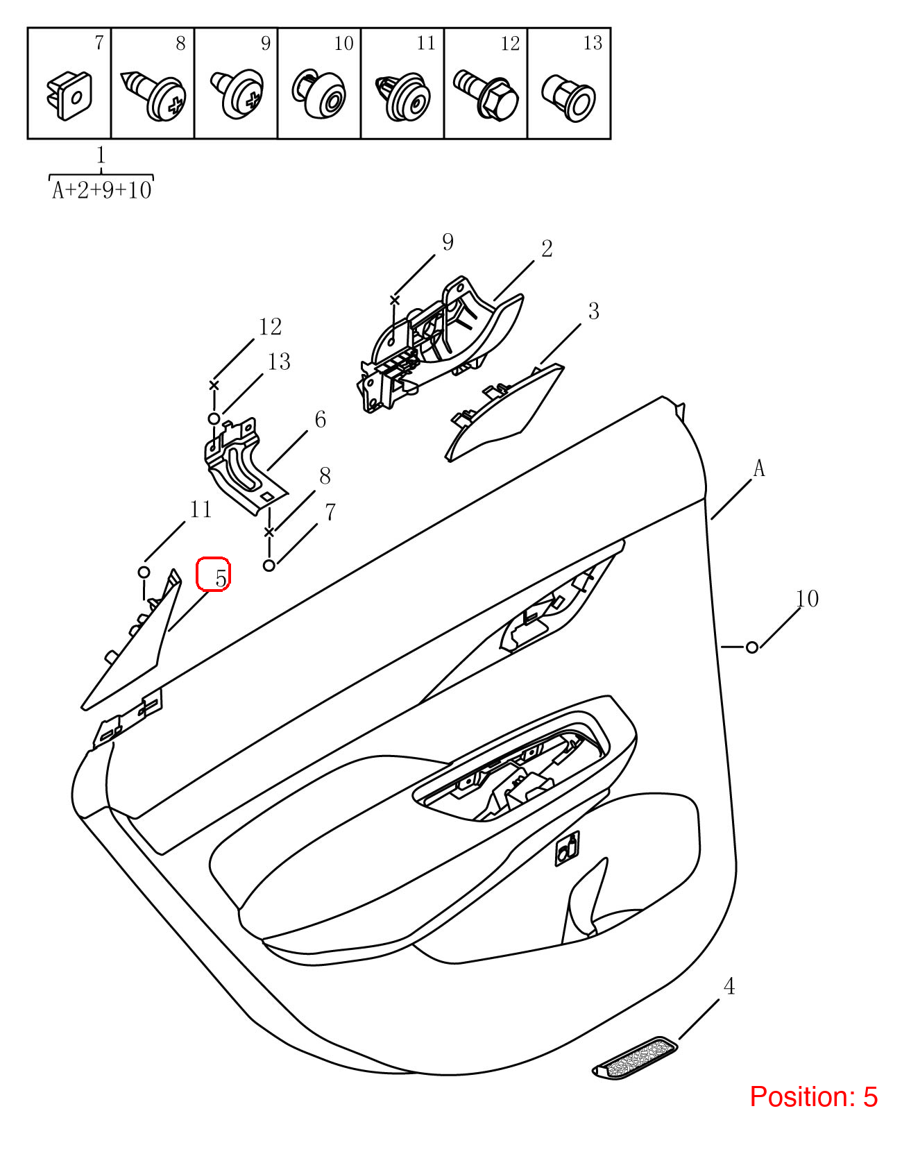 GEELY Trim cover OEM 6049615700742 FOR Binrui 6049615700742-GEELY_OEM