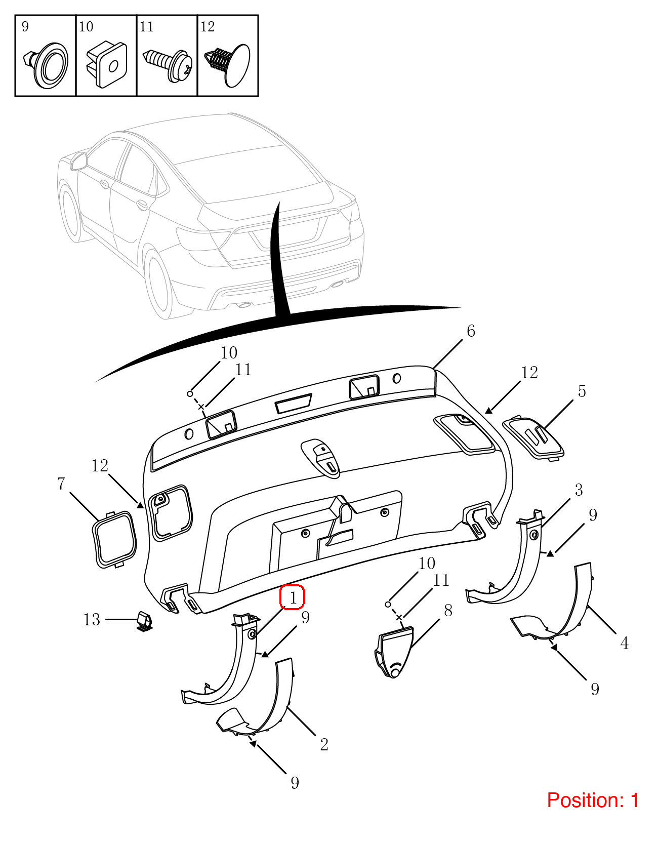 GEELY Tailgate hinge trim panel OEM 6051000700742 FOR Emgrand 6051000700742-GEELY_OEM