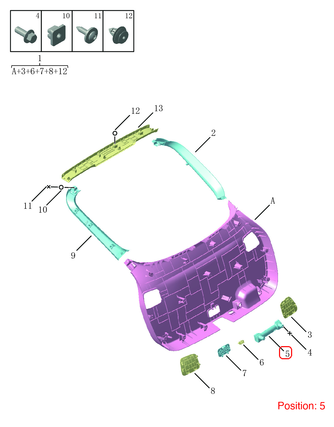 GEELY Tailgate handle OEM 6053023900 FOR Tugella 6053023900-GEELY_OEM
