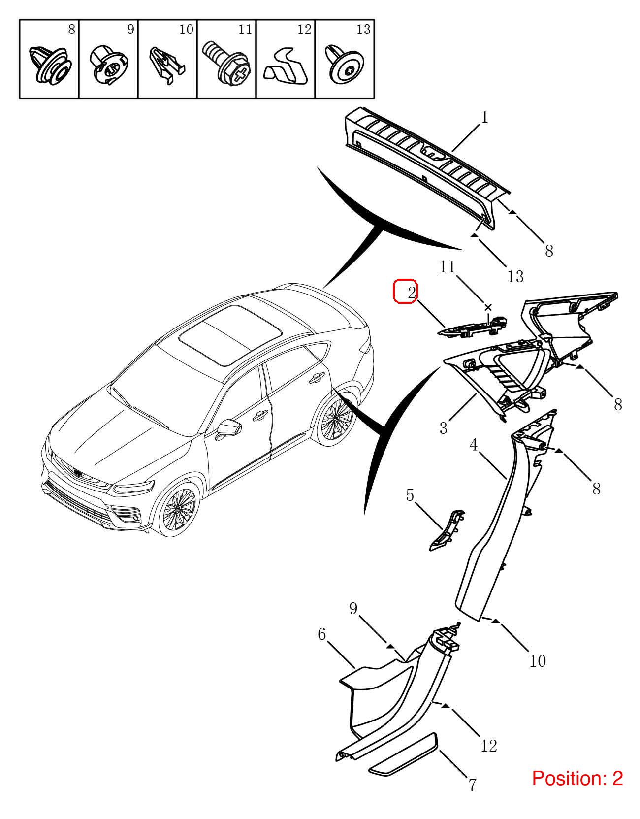 GEELY Bracket OEM 6059057500 FOR Tugella 6059057500-GEELY_OEM