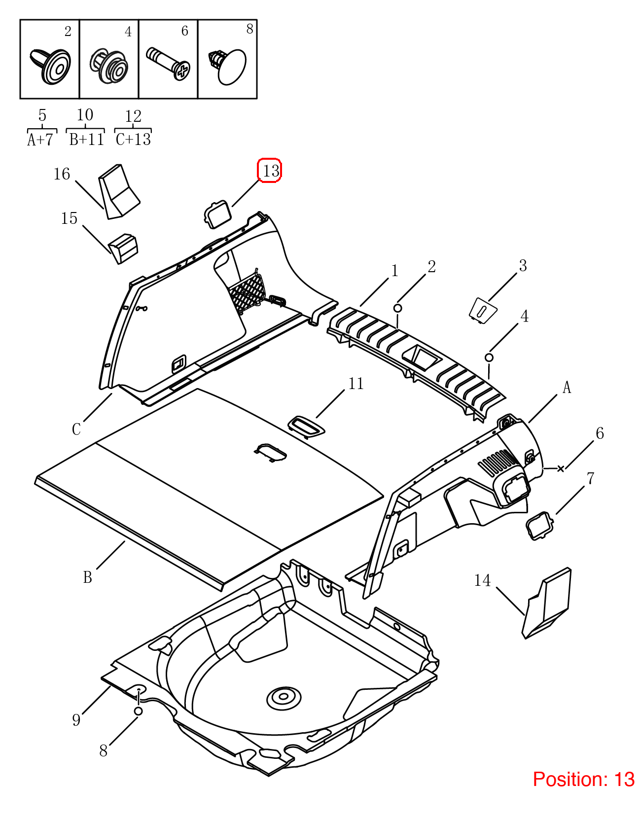 GEELY Trim cover OEM 6064034100 FOR Coolray 6064034100-GEELY_OEM