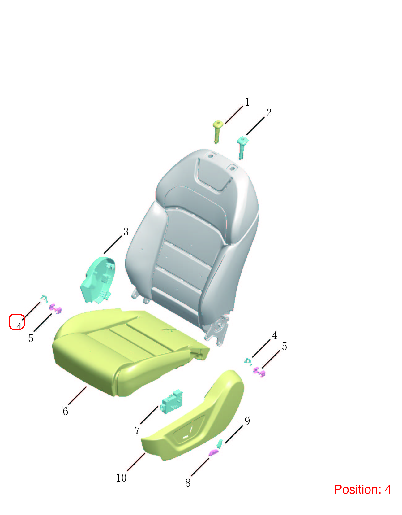 GEELY Trim cover OEM 6077156700 FOR Binrui 6077156700-GEELY_OEM
