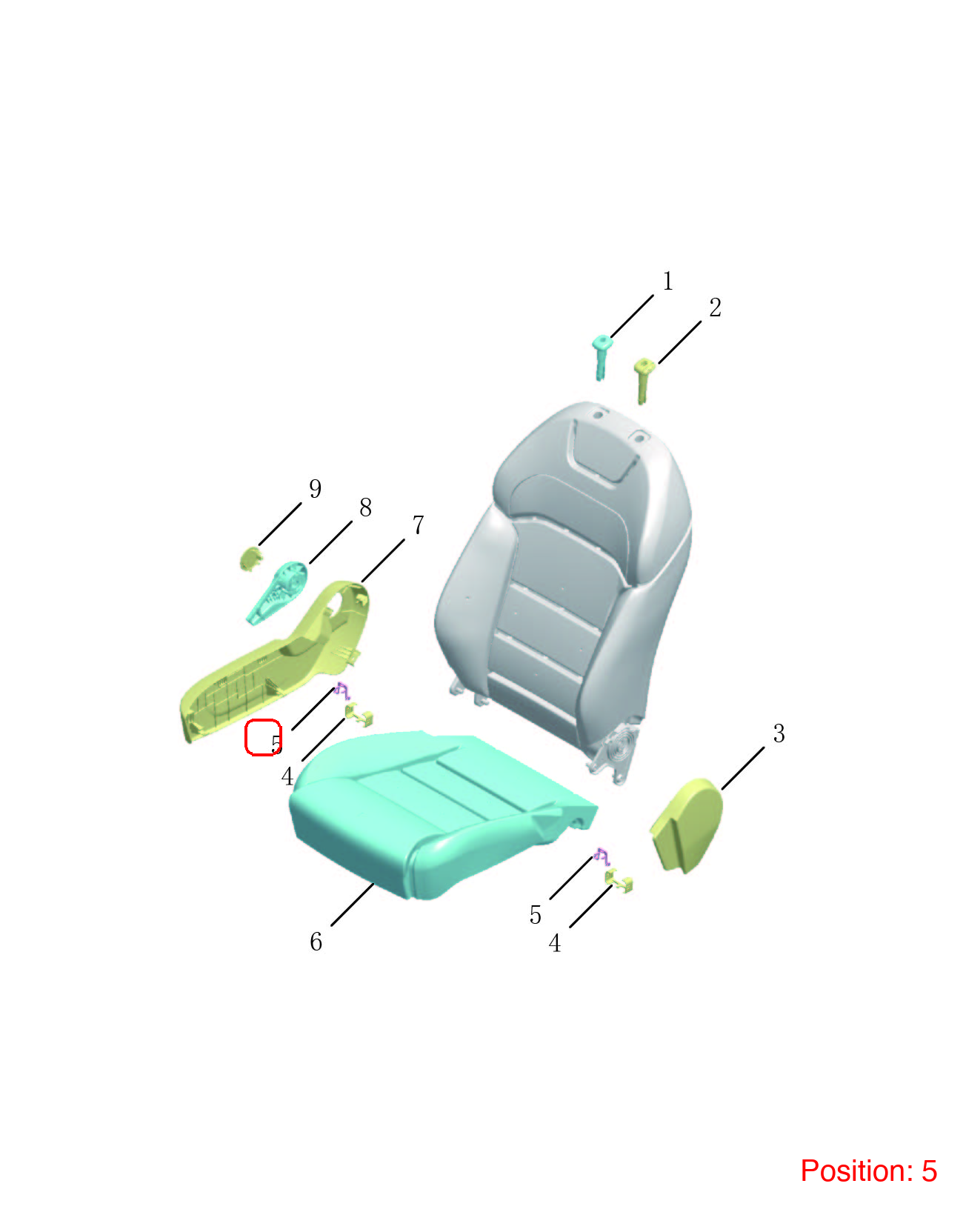 GEELY Trim cover OEM 6077644600 FOR Binrui 6077644600-GEELY_OEM