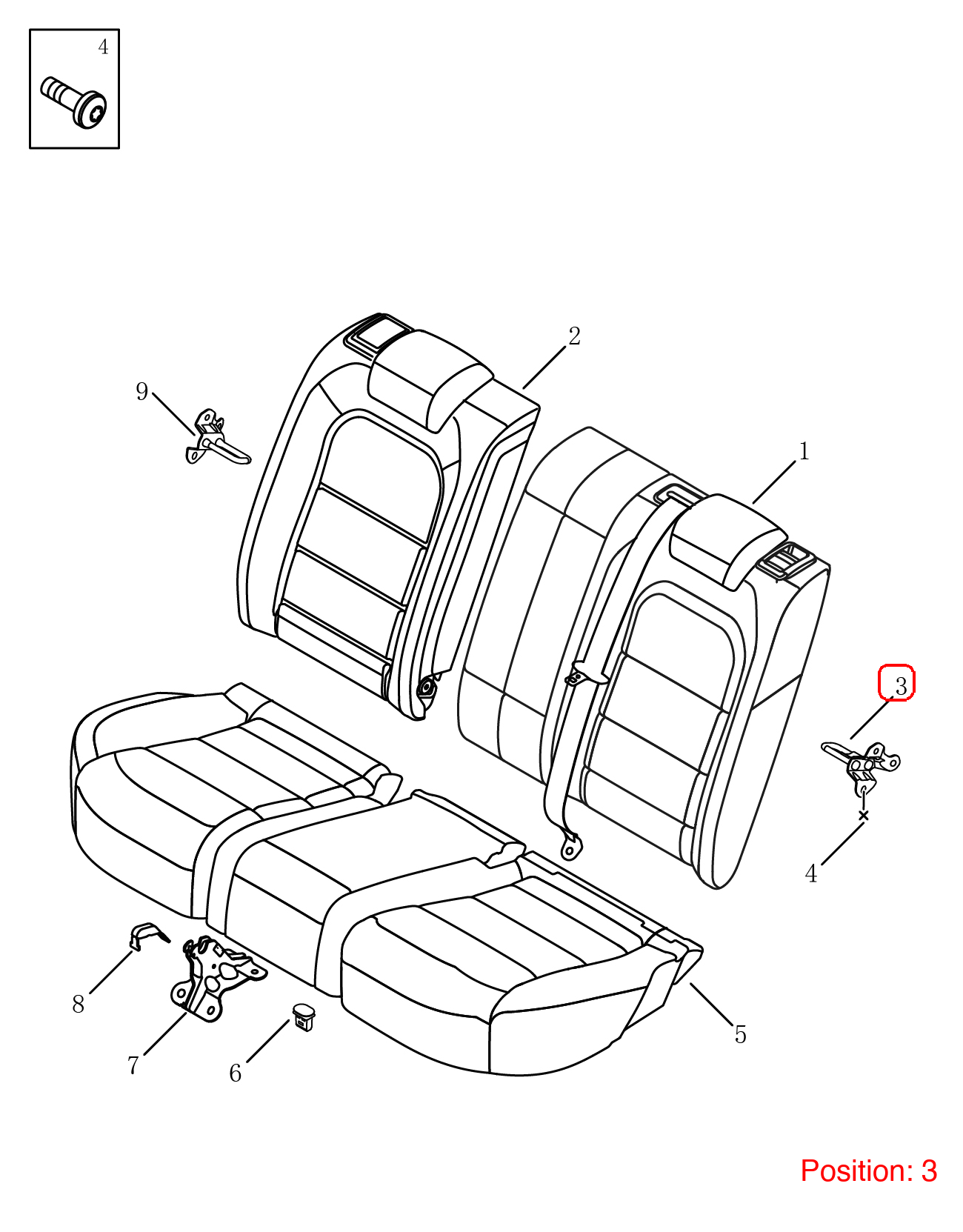 GEELY Seat lock buckle OEM 6086166100 FOR Coolray 6086166100-GEELY_OEM