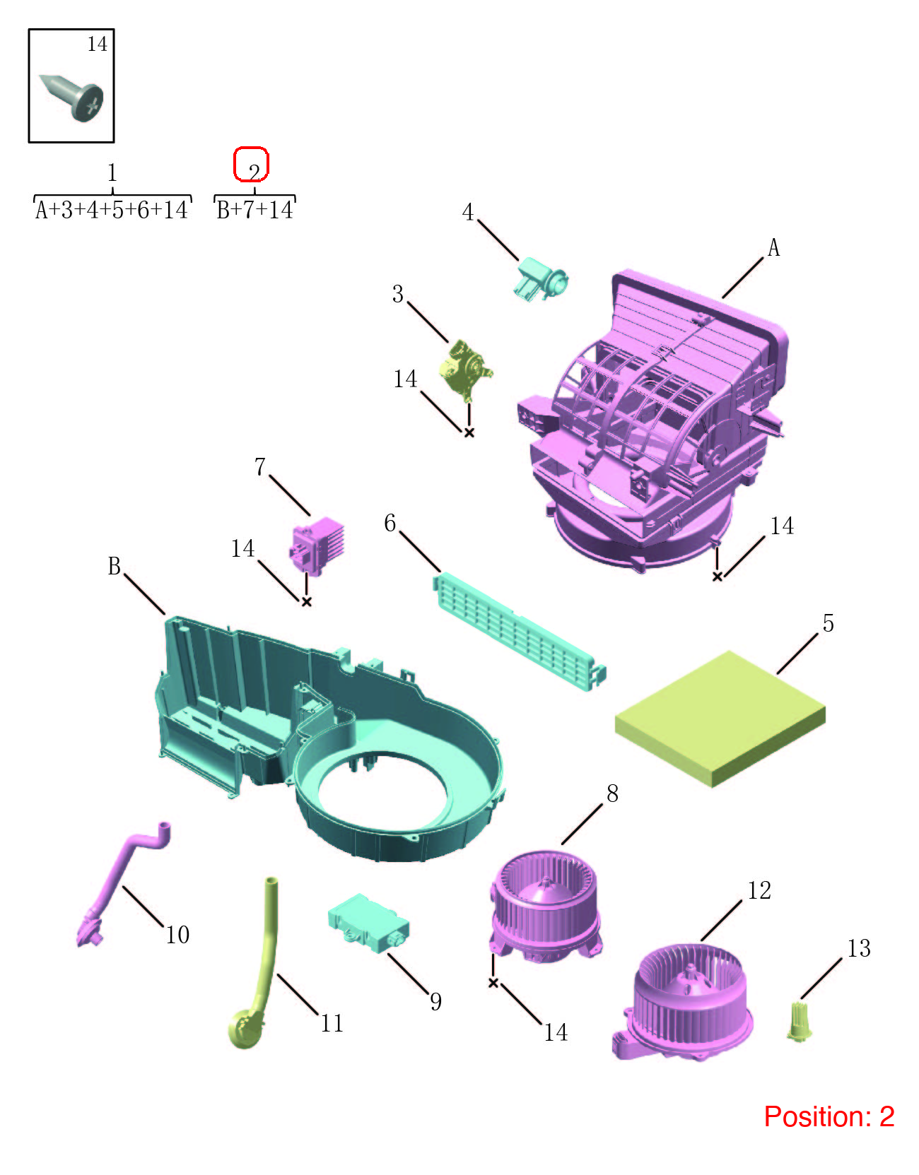 GEELY Blower housing OEM 6608101421 FOR OKAVANGO 6608101421-GEELY_OEM