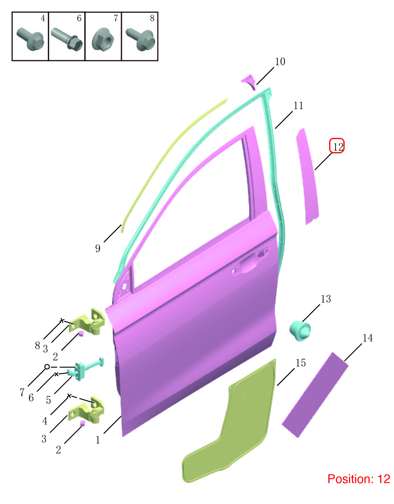 GEELY Door sticker OEM 6608162936 FOR Emgrand 6608162936-GEELY_OEM