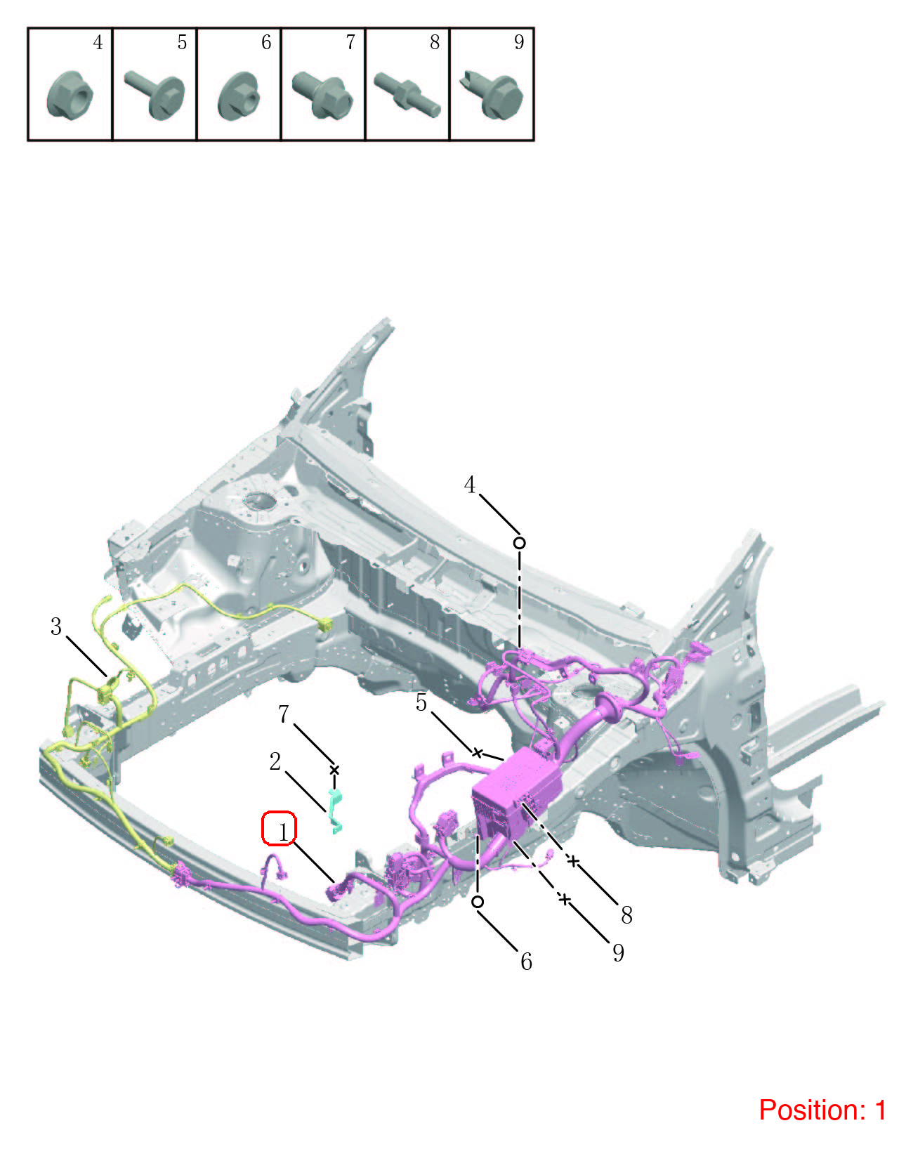 GEELY Engine compartment wiring harness OEM 7013104400 FOR Binrui 7013104400-GEELY_OEM