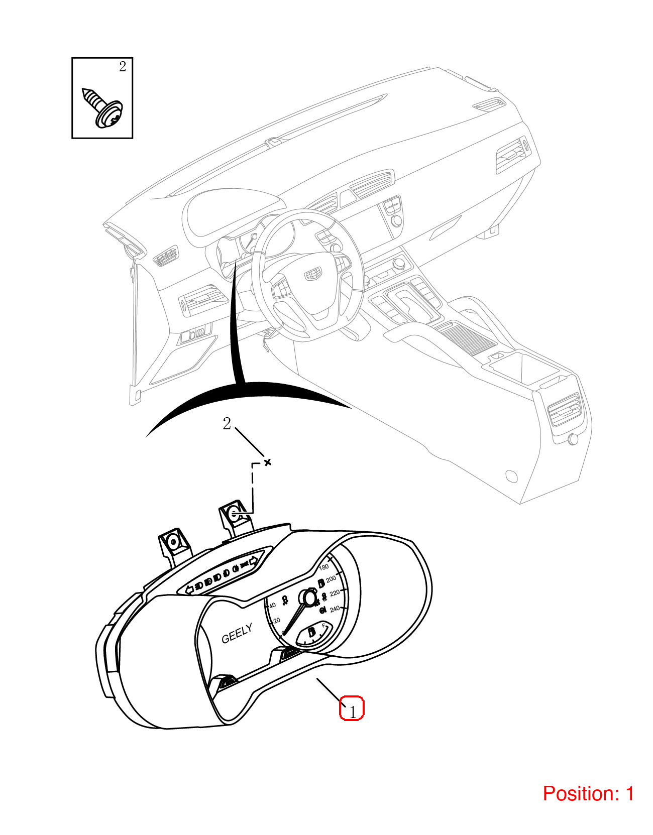 GEELY Combination instrument assembly OEM 7039001100661 FOR Emgrand 7039001100661-GEELY_OEM