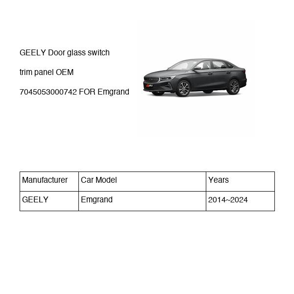 GEELY Door glass switch trim panel OEM 7045053000742 FOR Emgrand 7045053000742-GEELY_OEM