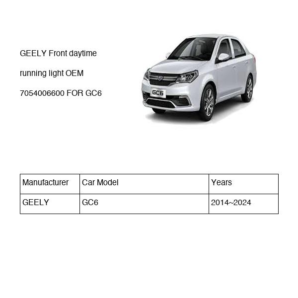 GEELY Front daytime running light OEM 7054006600 FOR GC6 7054006600-GEELY_OEM