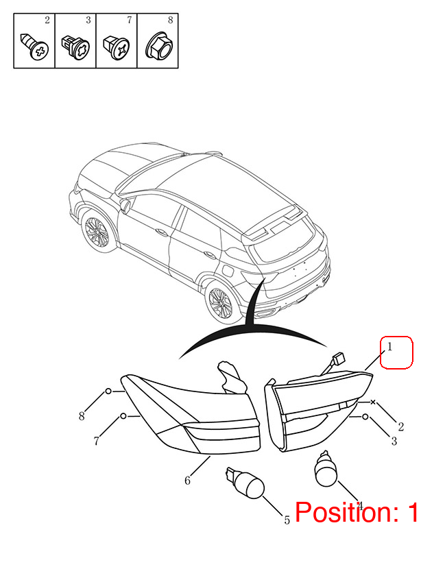 GEELY Taillight OEM 7057526200 FOR Coolray 7057526200-GEELY_OEM