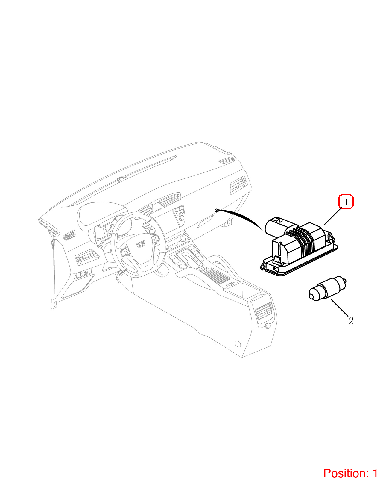 GEELY Glove compartment light OEM 7063000400 FOR EC7 Emgrand Coolray Tugella 7063000400-GEELY_OEM