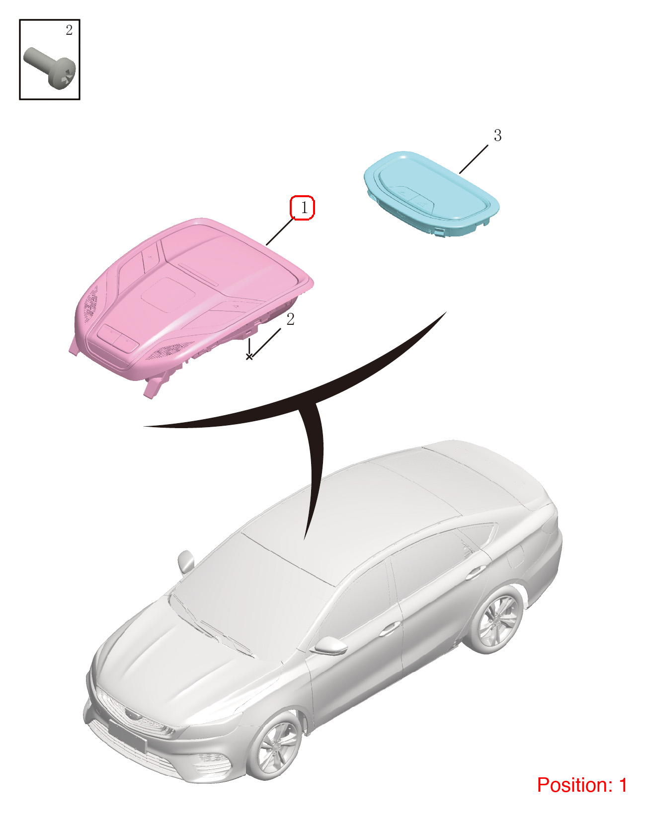 GEELY Reading light OEM 7063016600724 FOR Binrui 7063016600724-GEELY_OEM