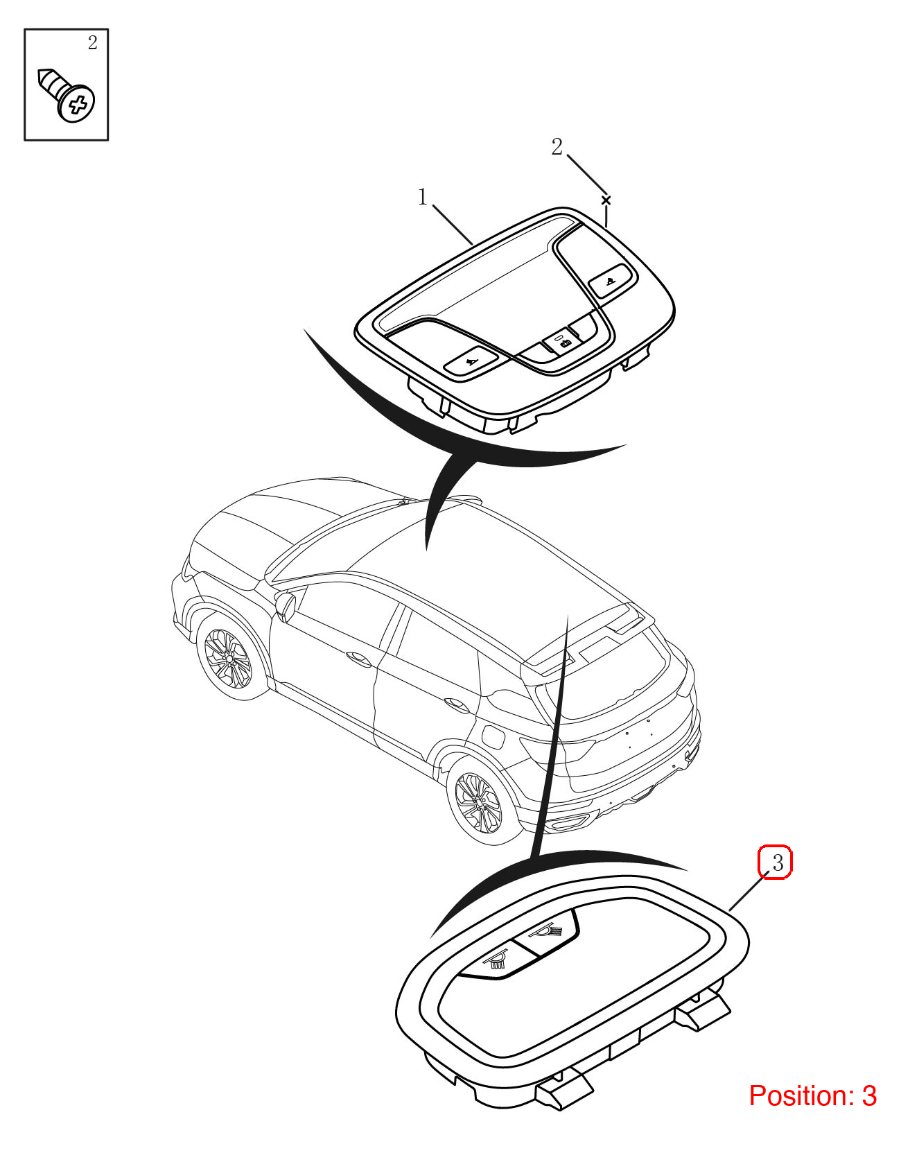 GEELY Reading light OEM 7063025200742 FOR Coolray 7063025200742-GEELY_OEM