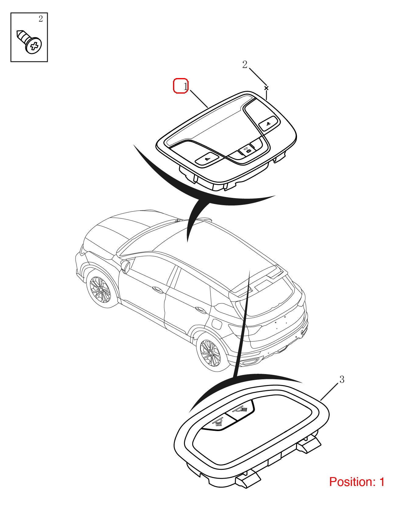GEELY Reading light OEM 7063037700742 FOR Coolray 7063037700742-GEELY_OEM