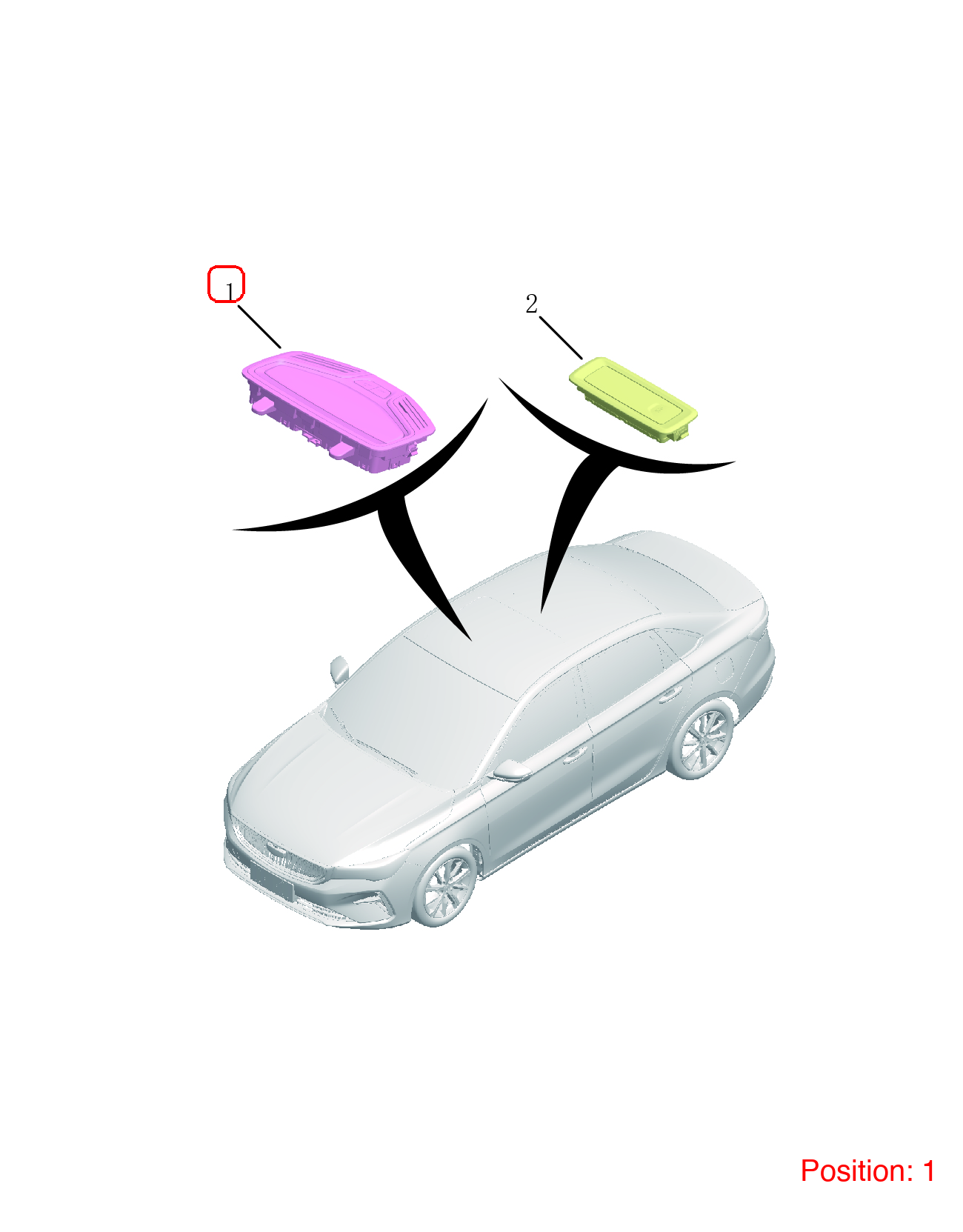 GEELY Reading light OEM 7063044800 FOR Emgrand 7063044800-GEELY_OEM