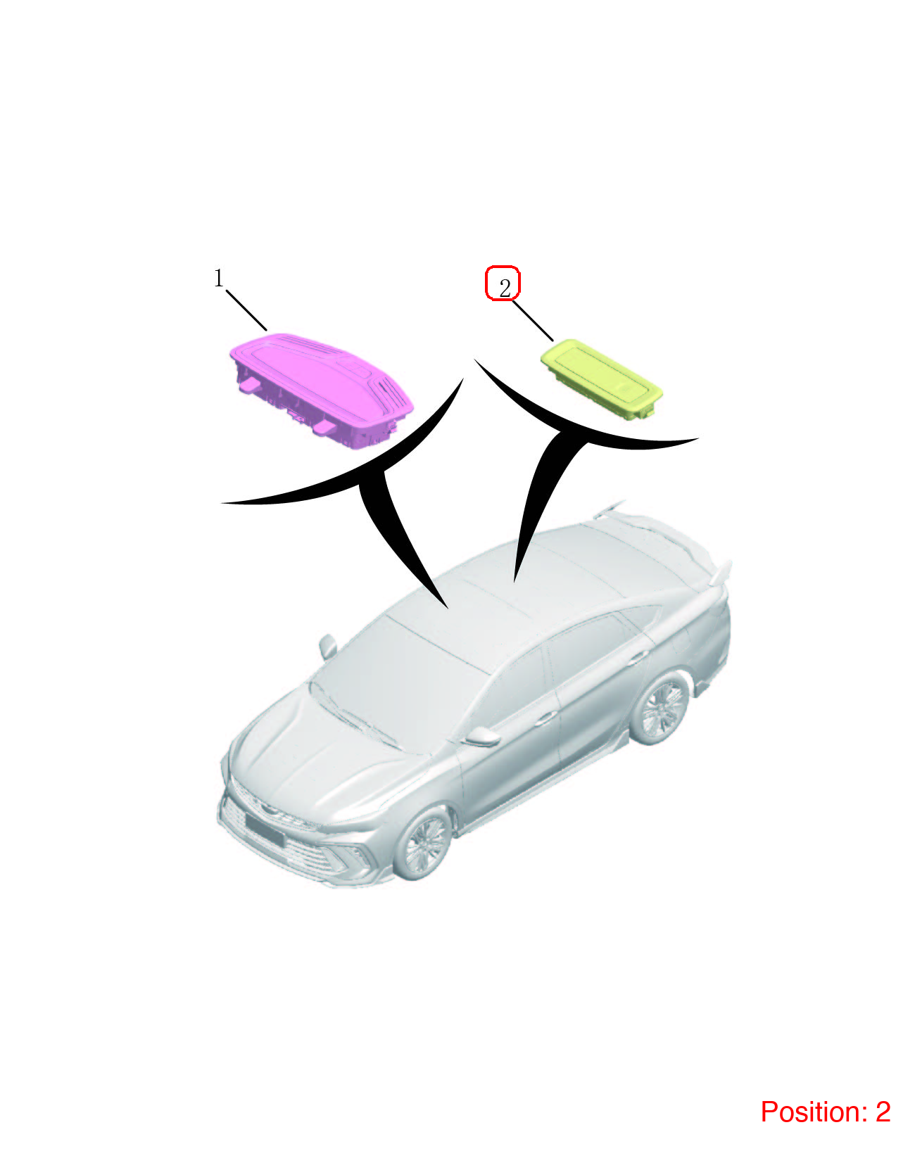 GEELY Reading light OEM 7063047500B01 FOR OKAVANGO 7063047500B01-GEELY_OEM