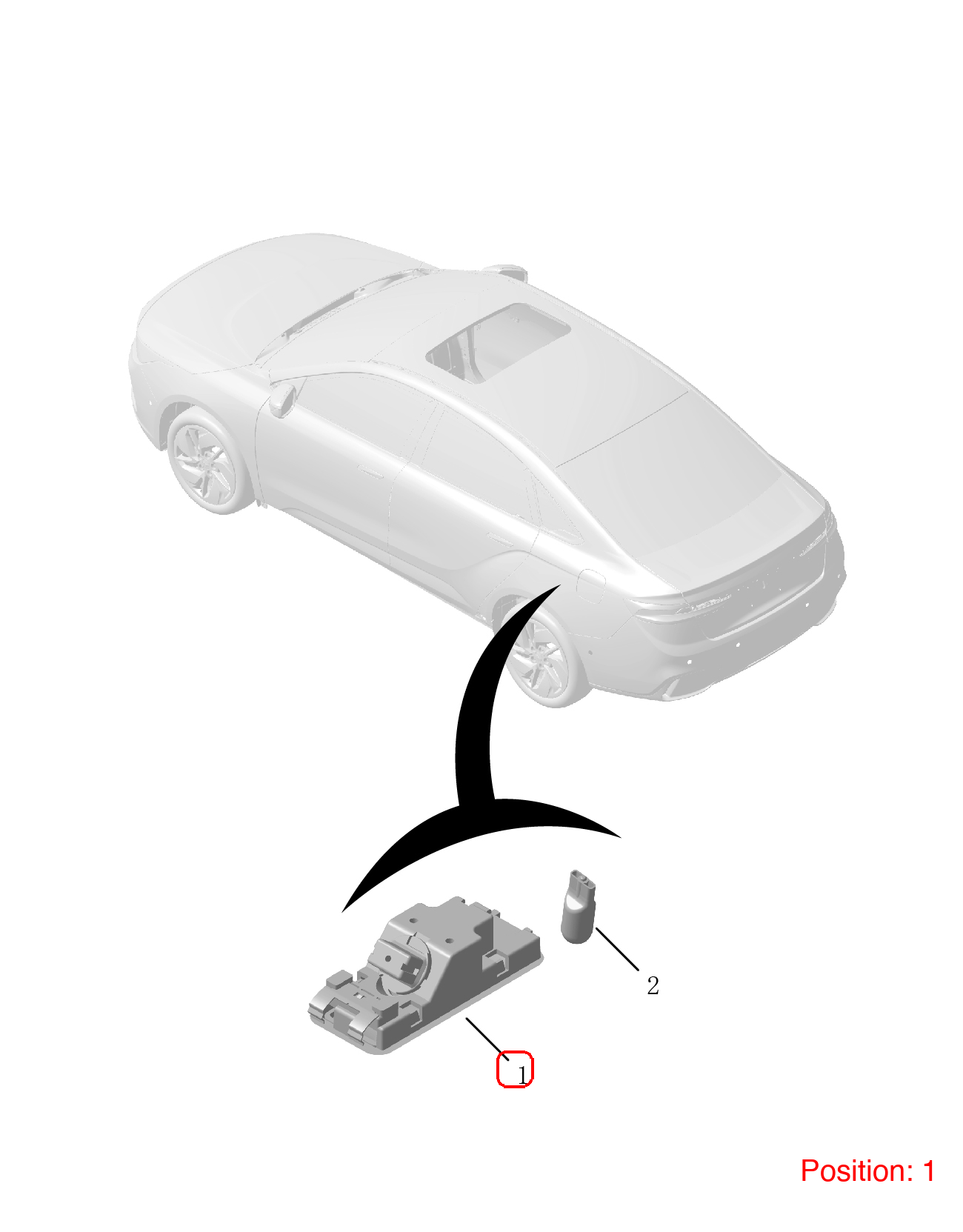 GEELY Interior ceiling light OEM 7066000600 FOR Binrui Emgrand 7066000600-GEELY_OEM