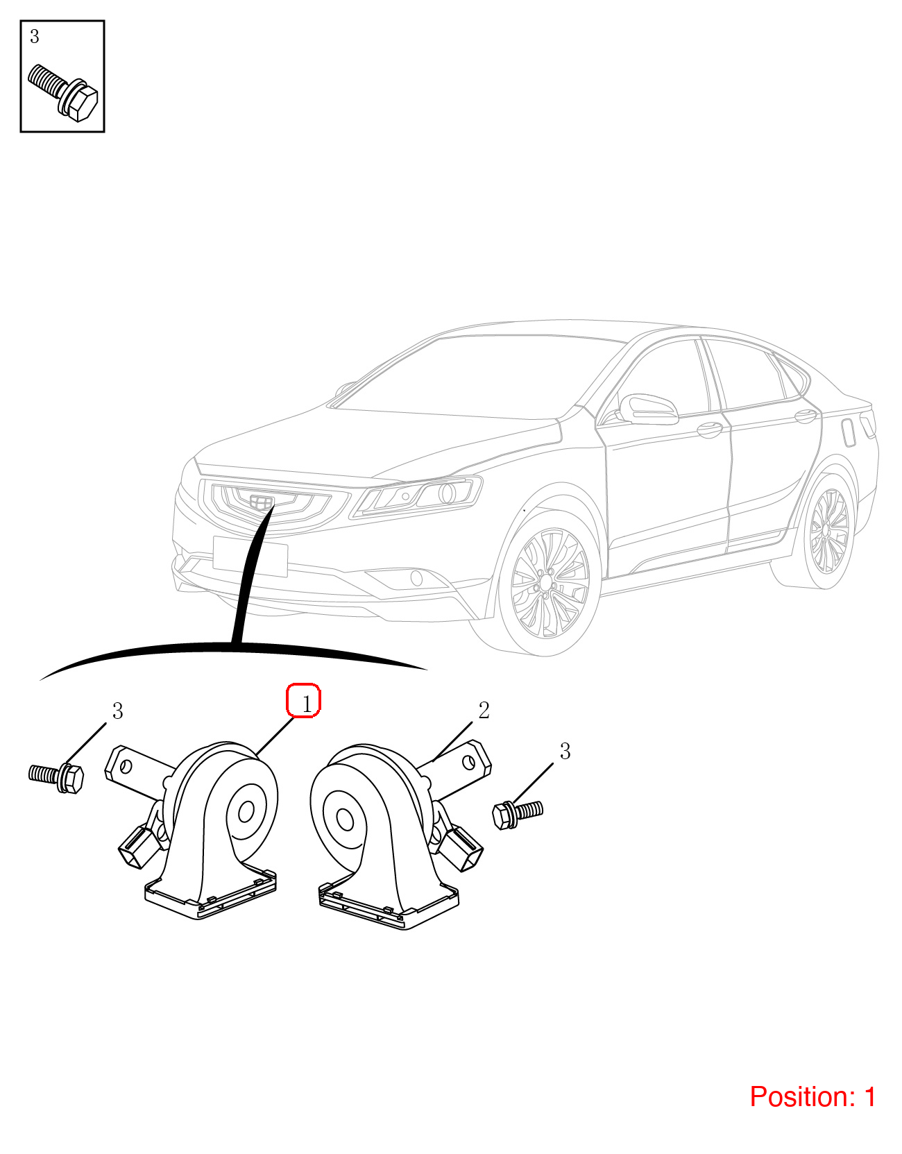 GEELY Horn OEM 7072000300 FOR Emgrand 7072000300-GEELY_OEM