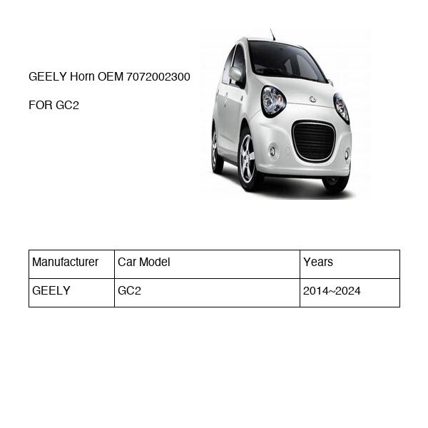 GEELY Horn OEM 7072002300 FOR GC2 7072002300-GEELY_OEM
