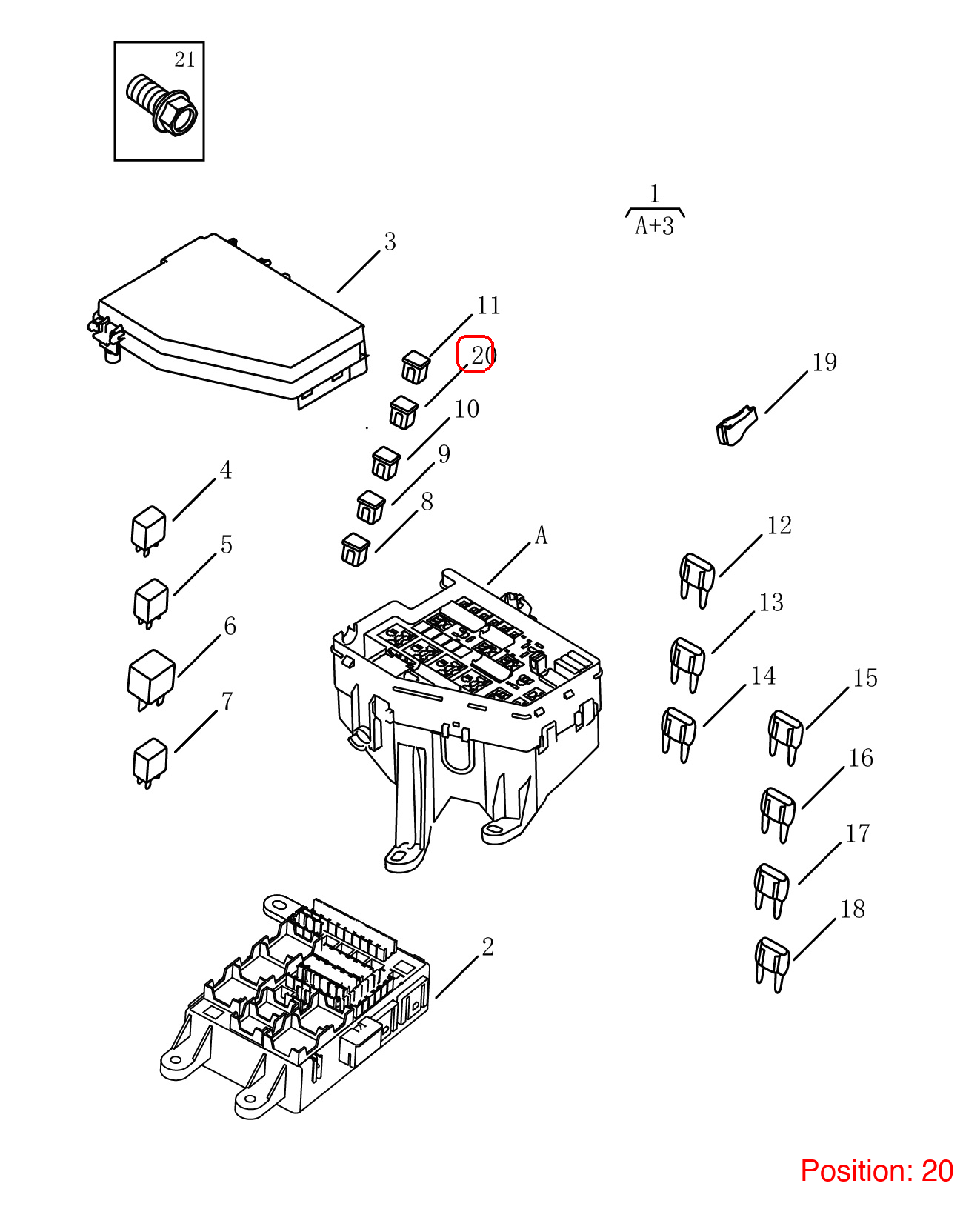 GEELY Fuses OEM 7075007800 FOR Emgrand 7075007800-GEELY_OEM