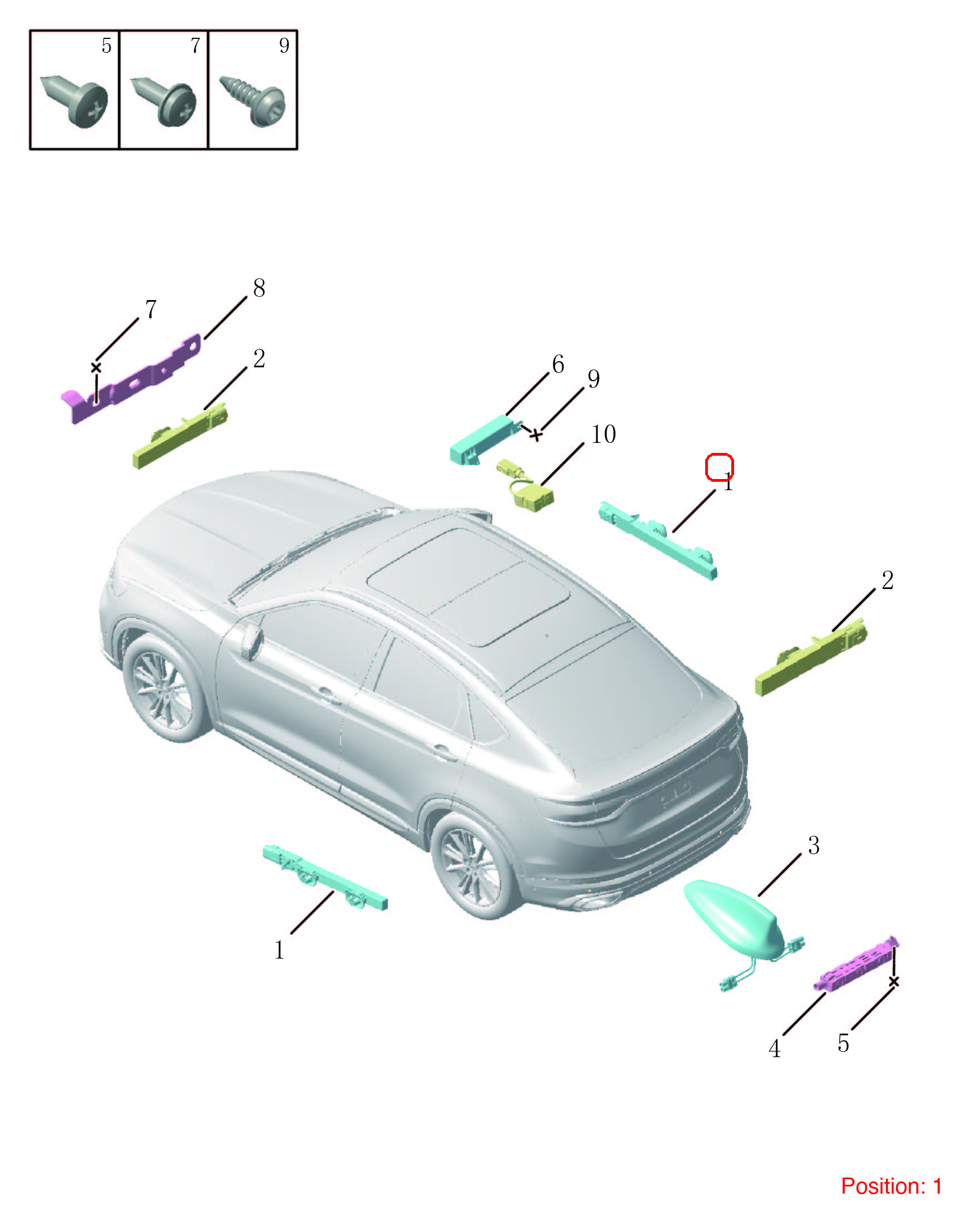 GEELY Antenna OEM 7085015600 FOR Tugella 7085015600-GEELY_OEM