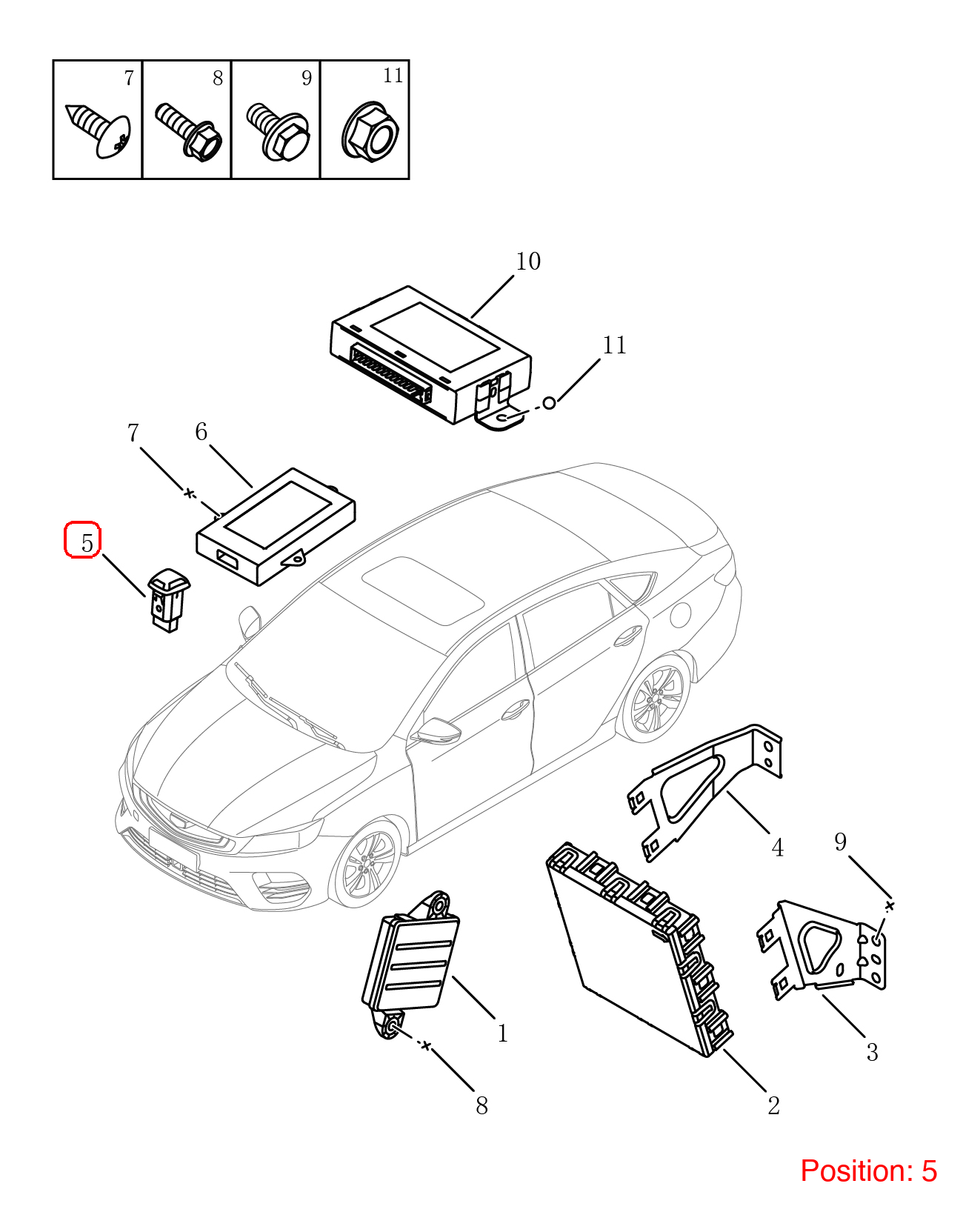GEELY Automatic headlight sensor OEM 7090020300 FOR Binrui 7090020300-GEELY_OEM