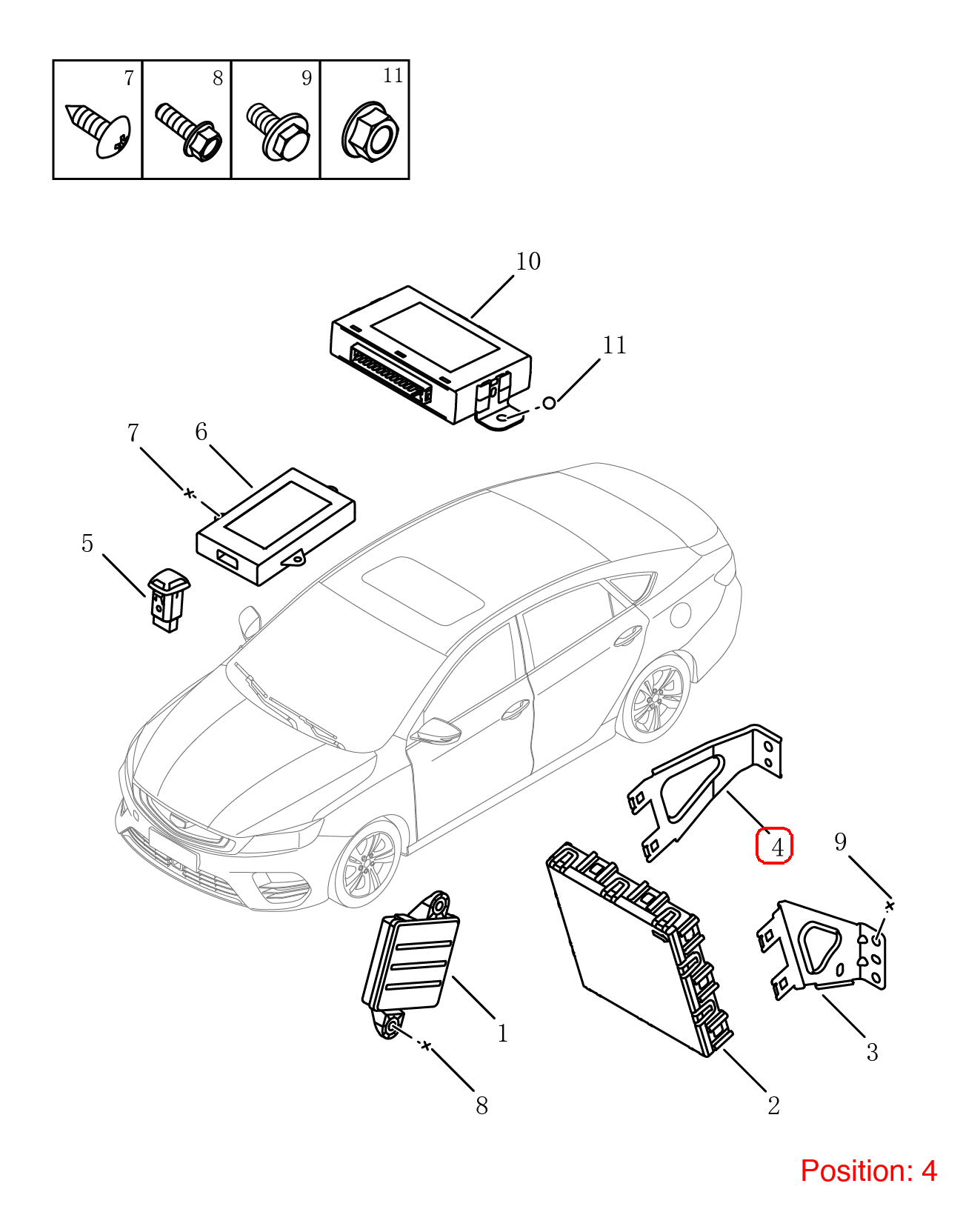 GEELY Bracket OEM 7090020400 FOR Binrui 7090020400-GEELY_OEM