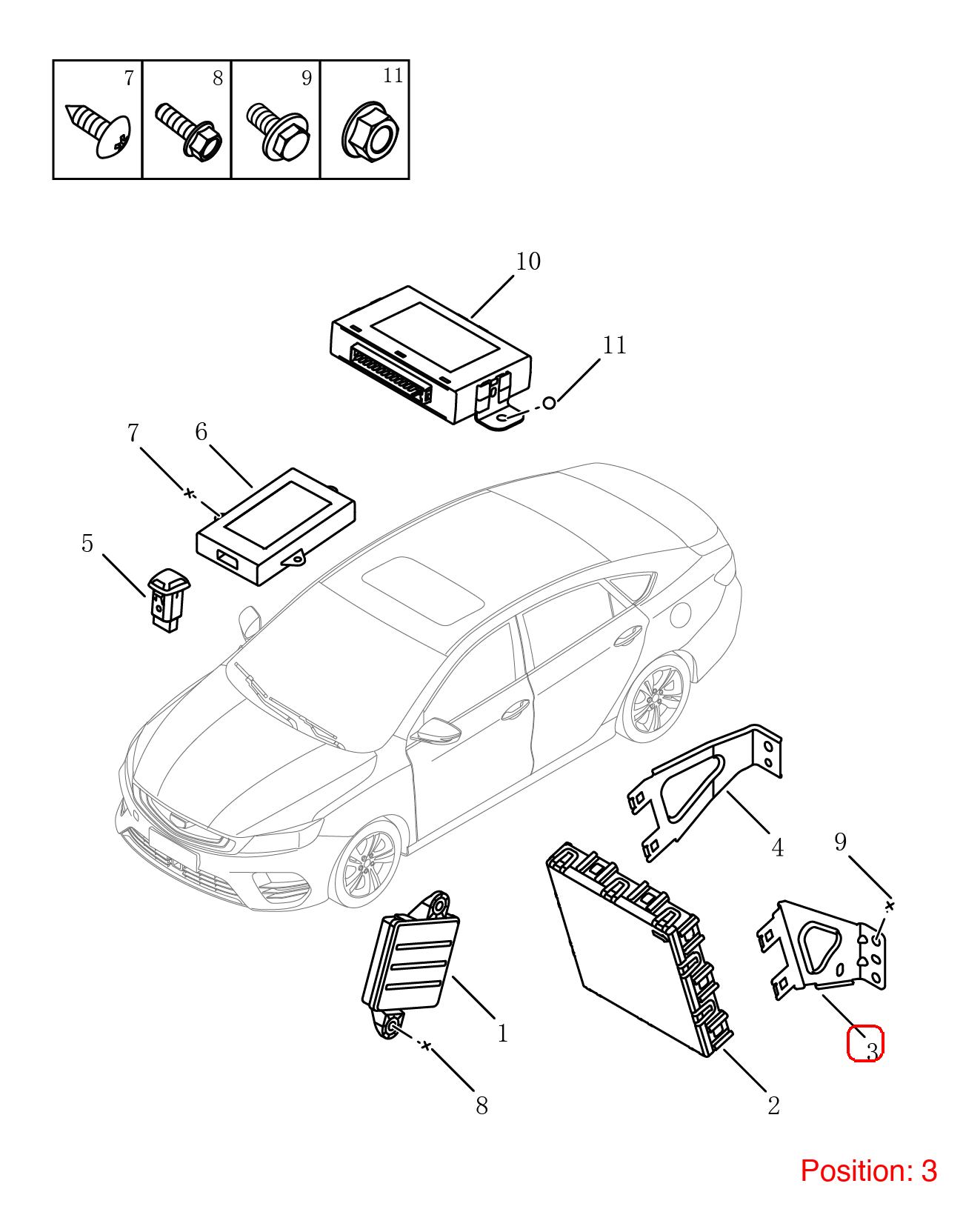 GEELY Bracket OEM 7090020500 FOR Binrui 7090020500-GEELY_OEM