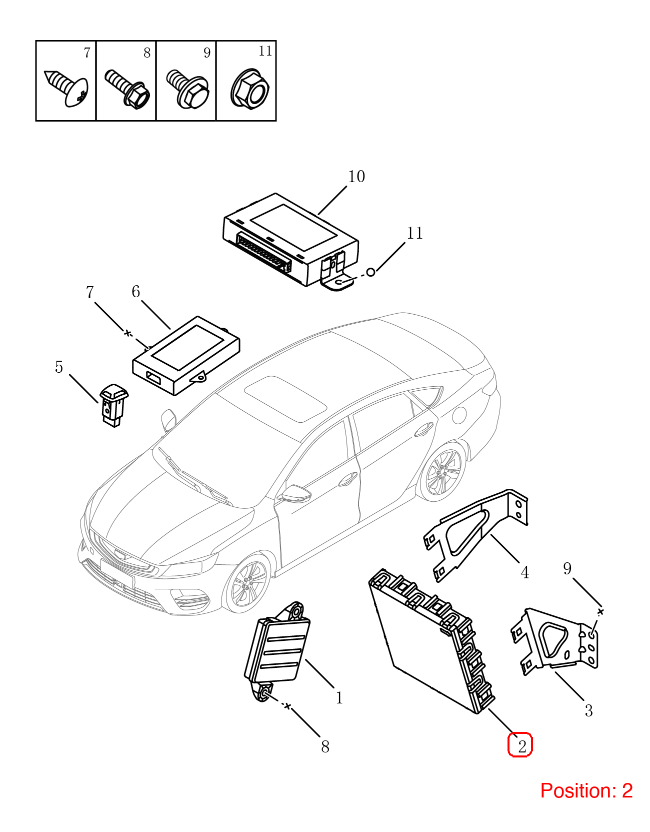 GEELY Body Control Module OEM 7090020900 FOR Binrui 7090020900-GEELY_OEM