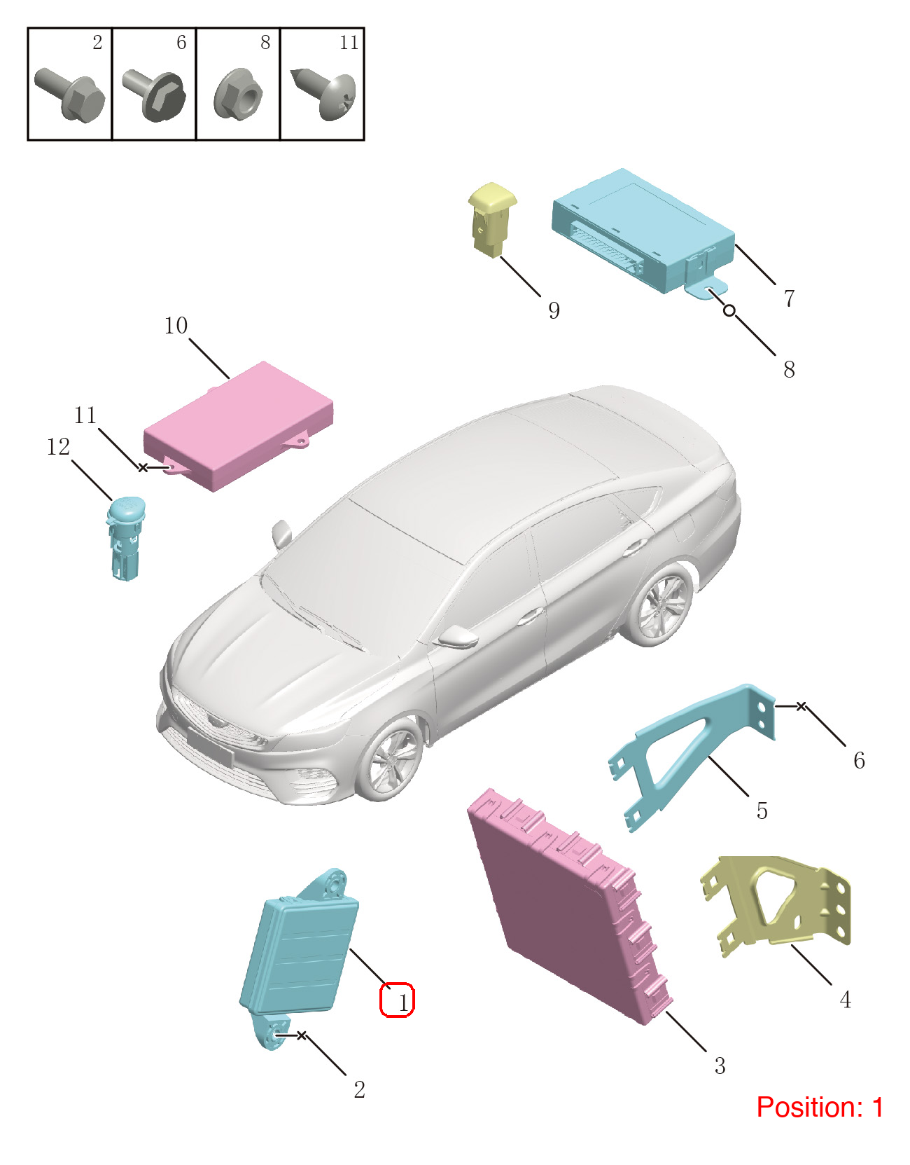 GEELY Gateway computer OEM 7090021100 FOR Binrui 7090021100-GEELY_OEM