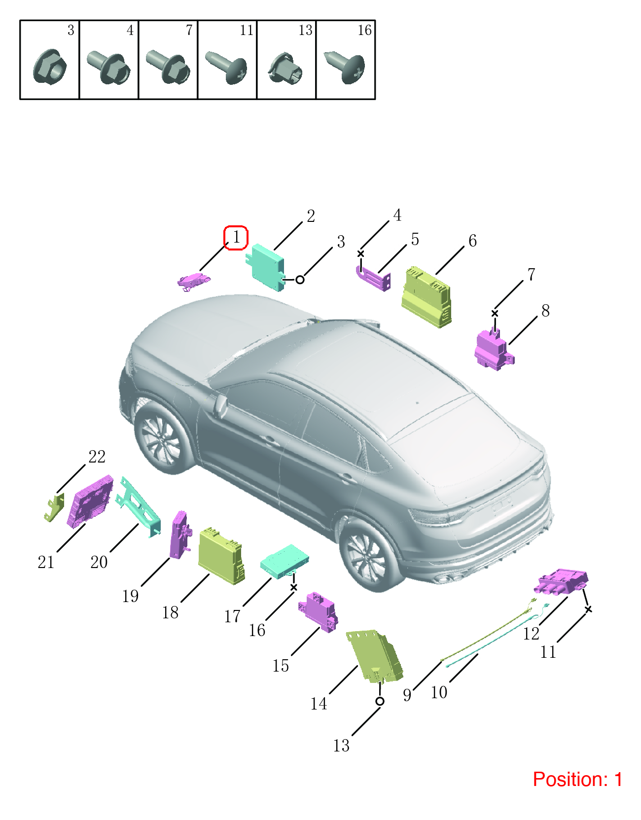 GEELY Rain sensor OEM 7090023400 FOR Tugella 7090023400-GEELY_OEM