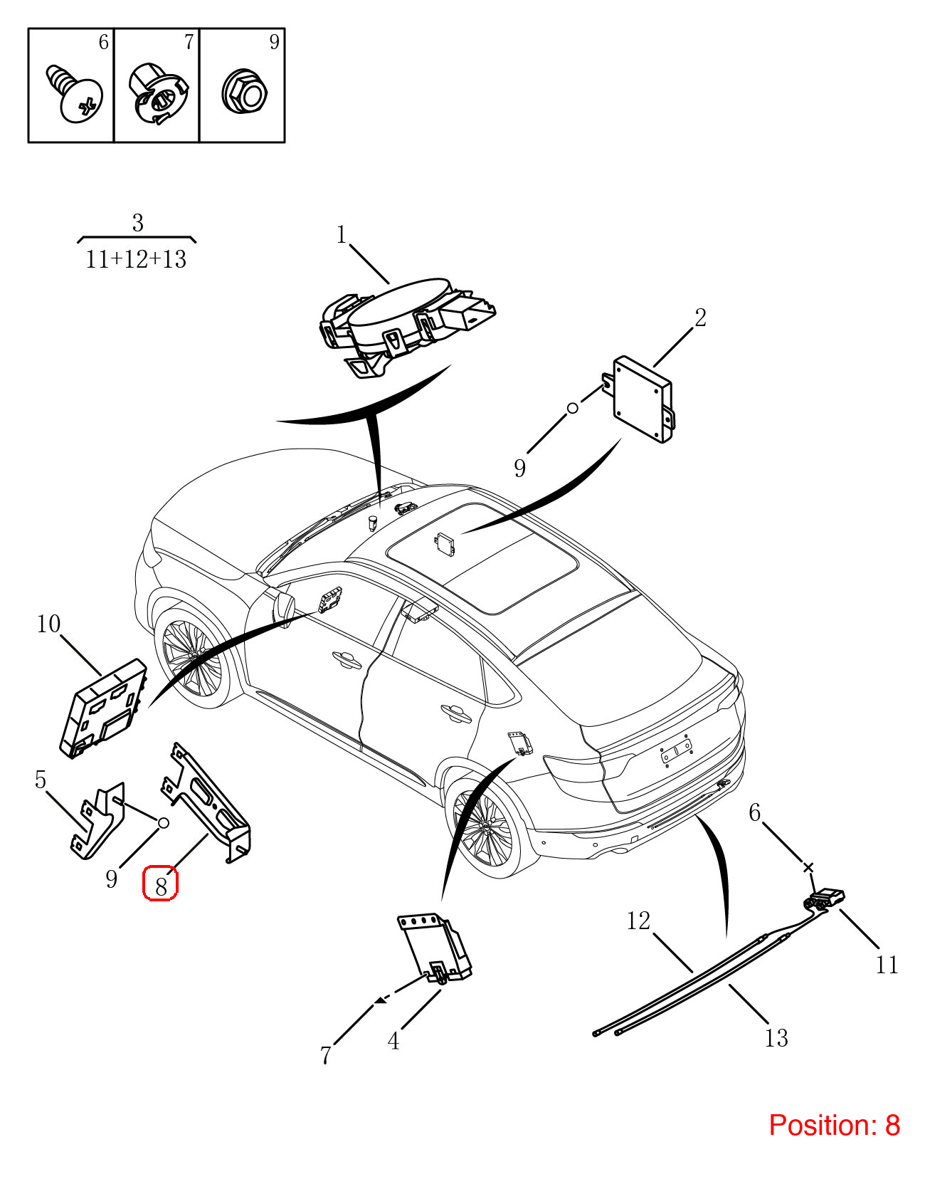 GEELY Bracket OEM 7090023900 FOR Tugella 7090023900-GEELY_OEM