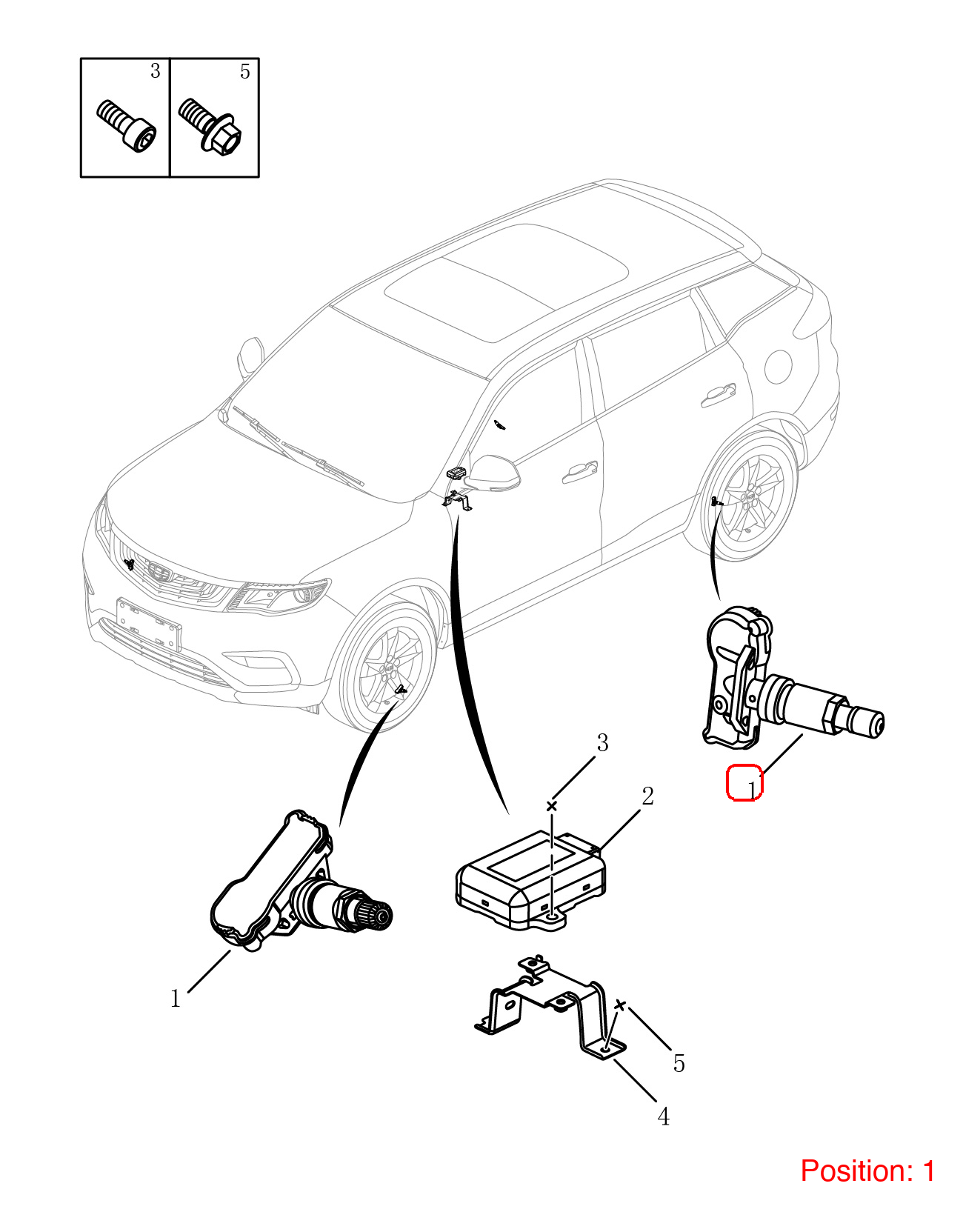 GEELY Tire pressure sensor OEM 7091000700 FOR Emgrand 7091000700-GEELY_OEM