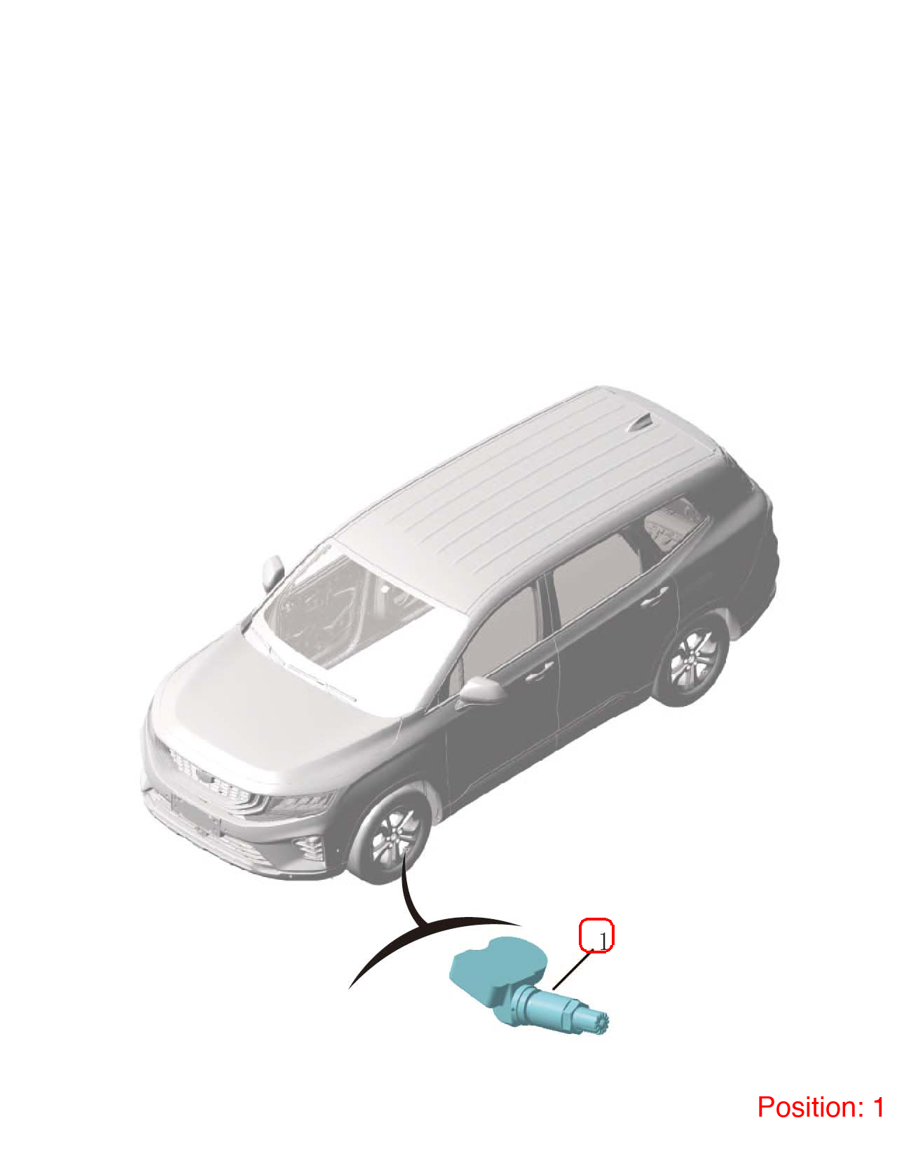 GEELY Tire pressure sensor OEM 7091003500 FOR OKAVANGO 7091003500-GEELY_OEM