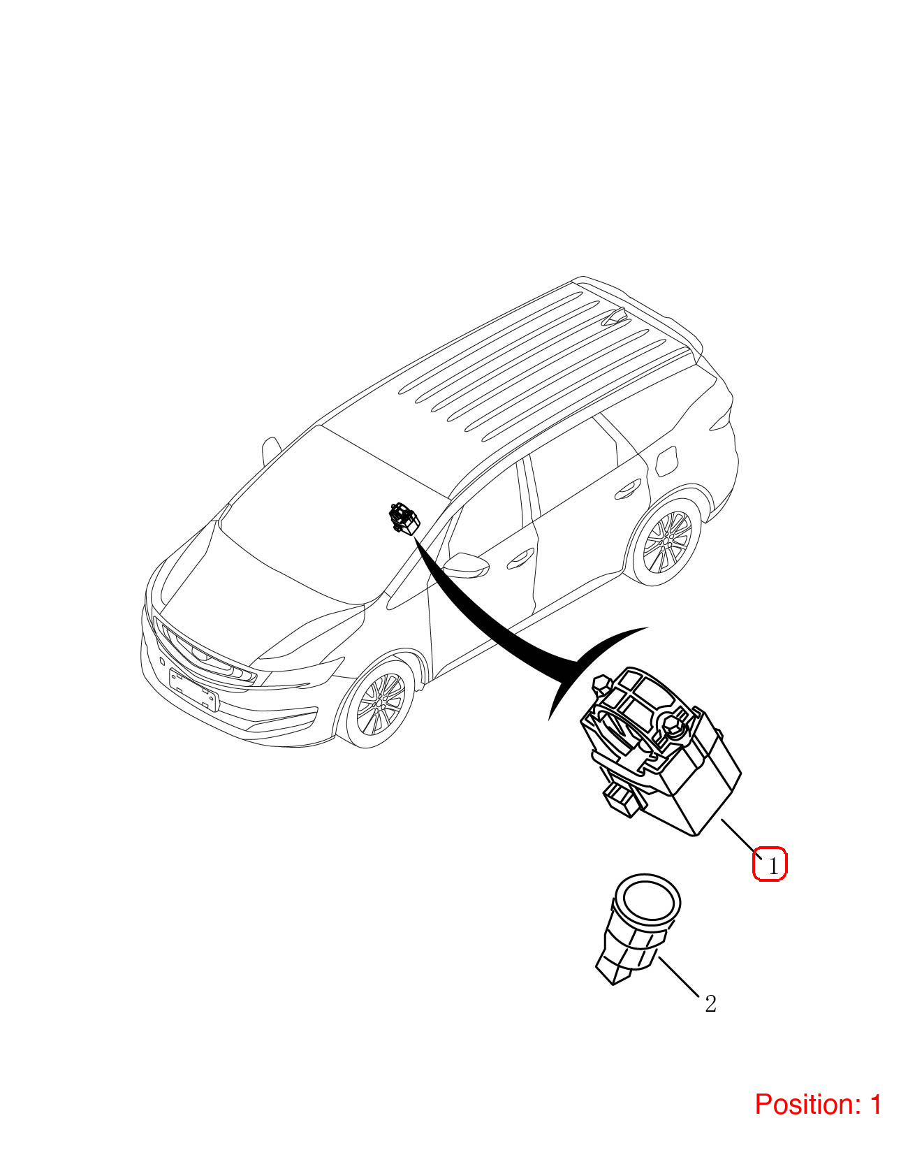 GEELY Steering wheel lock OEM 7092018000 FOR OKAVANGO 7092018000-GEELY_OEM